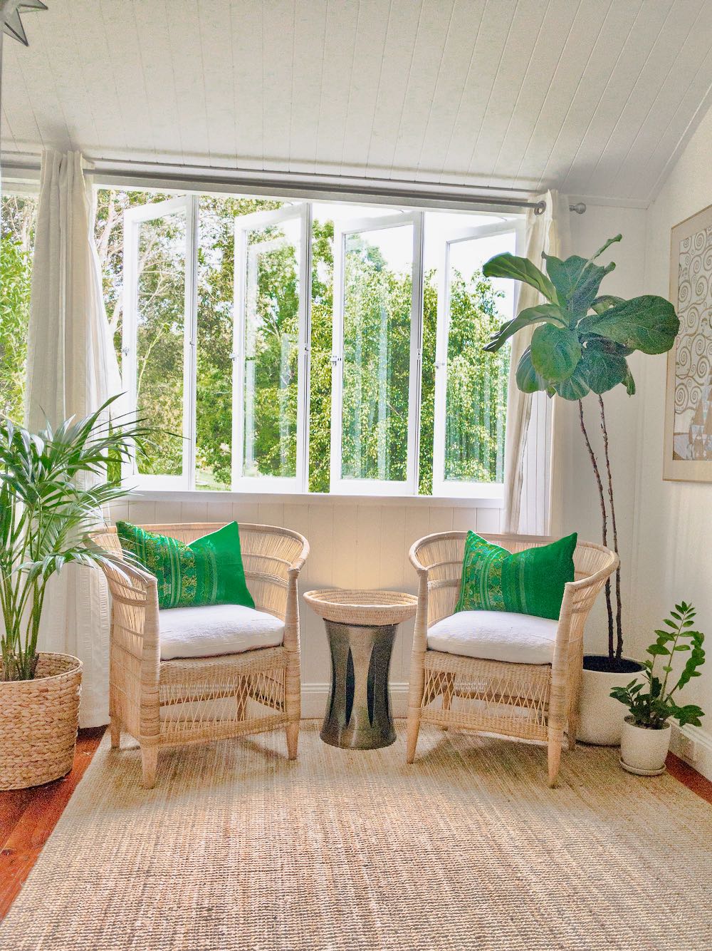 Guatemalan Huipil Pillow, Vintage, hand woven green floral lumbar cushion from Comolapa