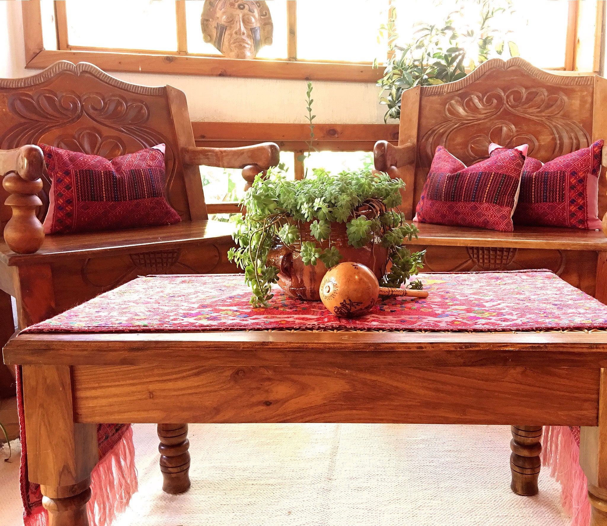 Guatemalan textiles, huipil pillow - Lamour Artisans