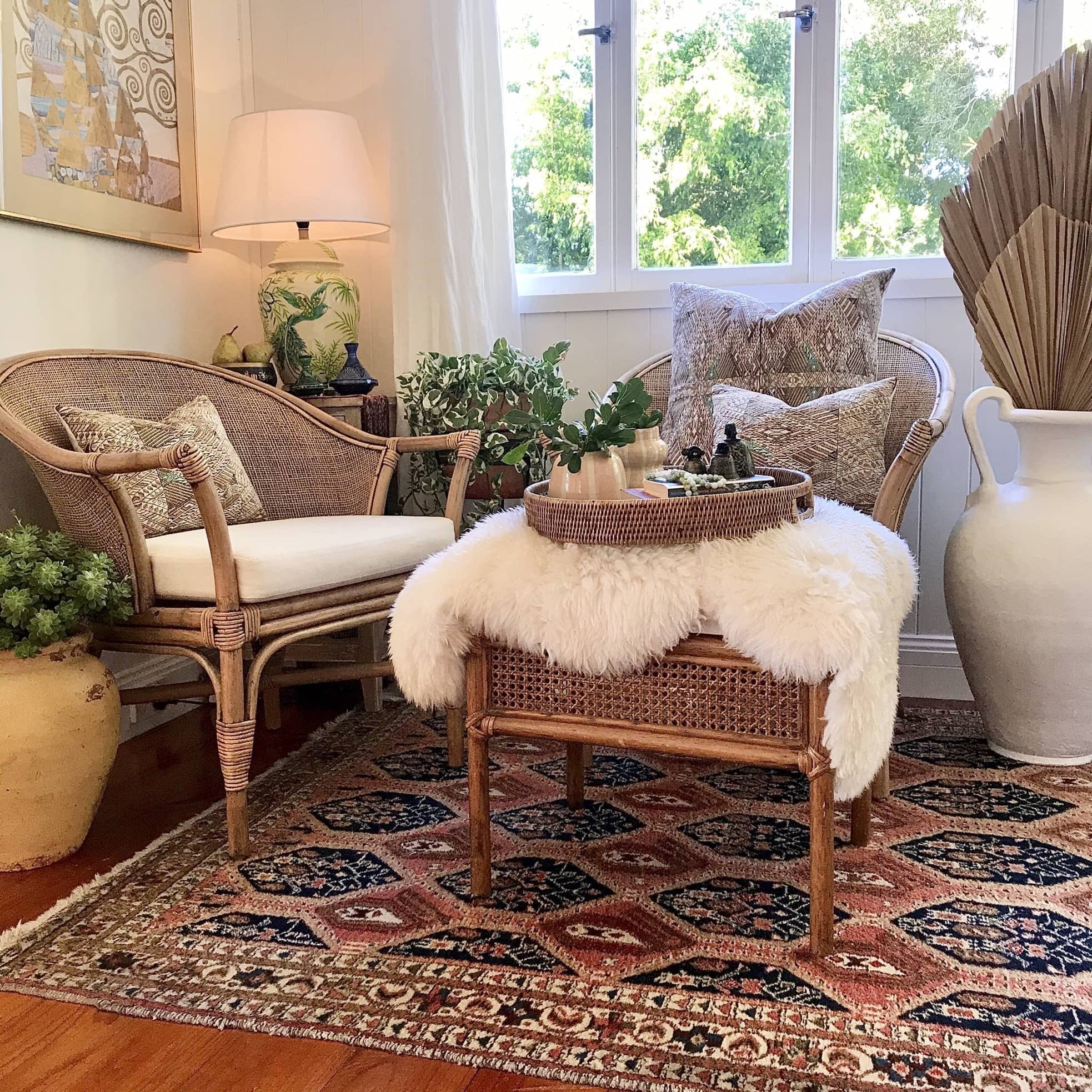 Guatemalan embroidered huipil pillow. Geometric chevron design in soft brown