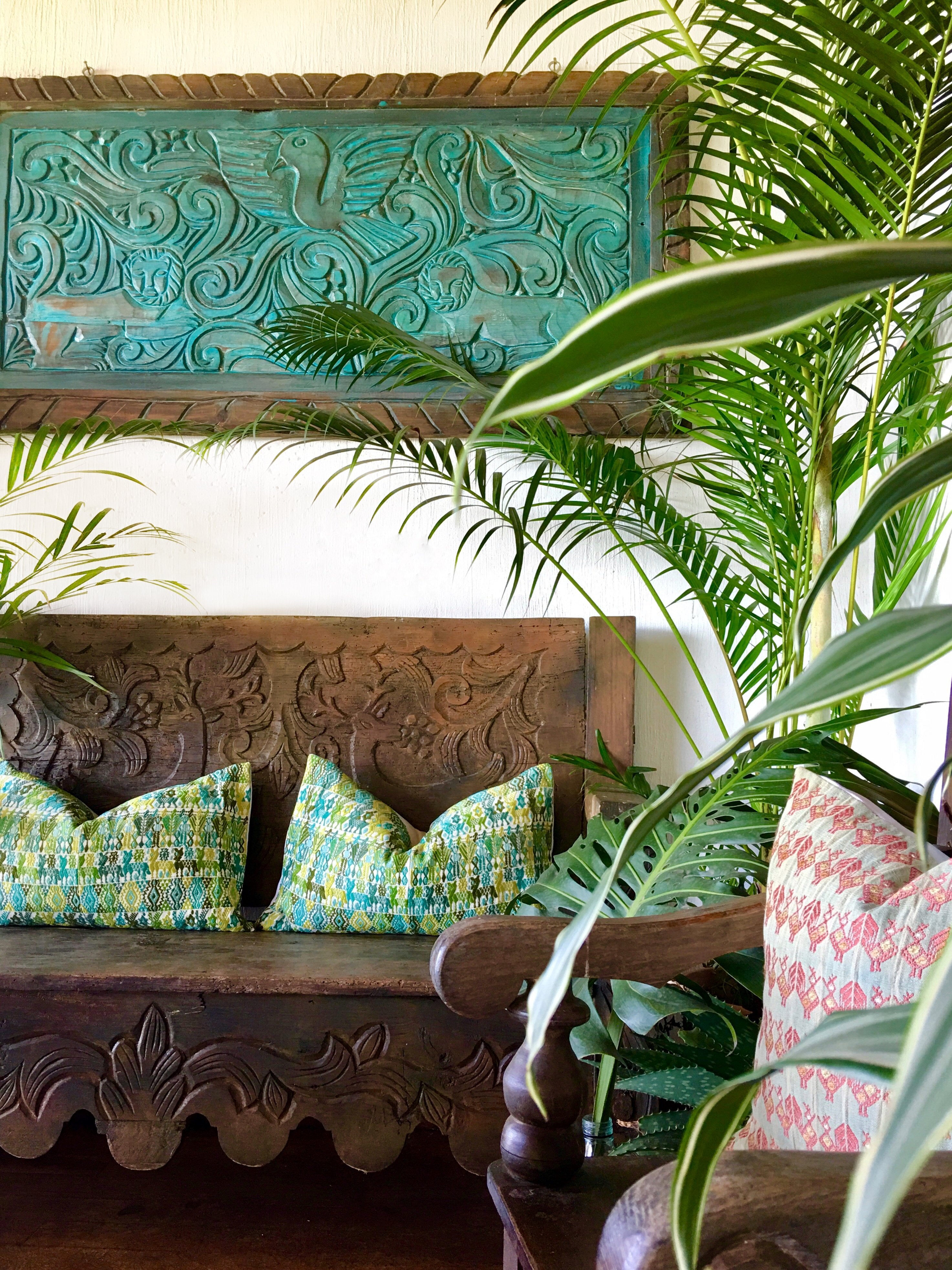 Guatemalan textiles, huipil pillow - Lamour Artisans