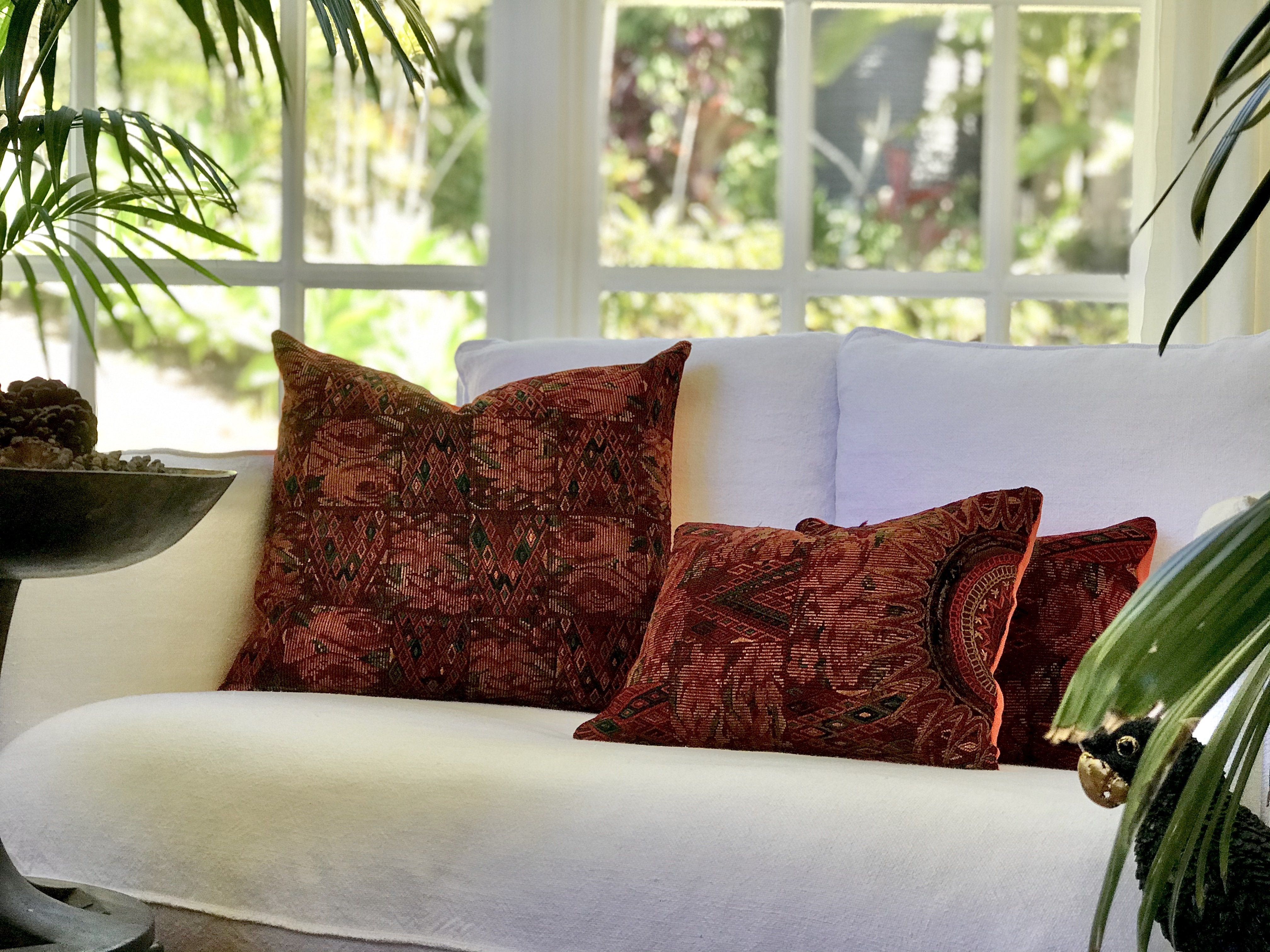 Guatemalan Huipil Pillow - Chichicastenango Florals V