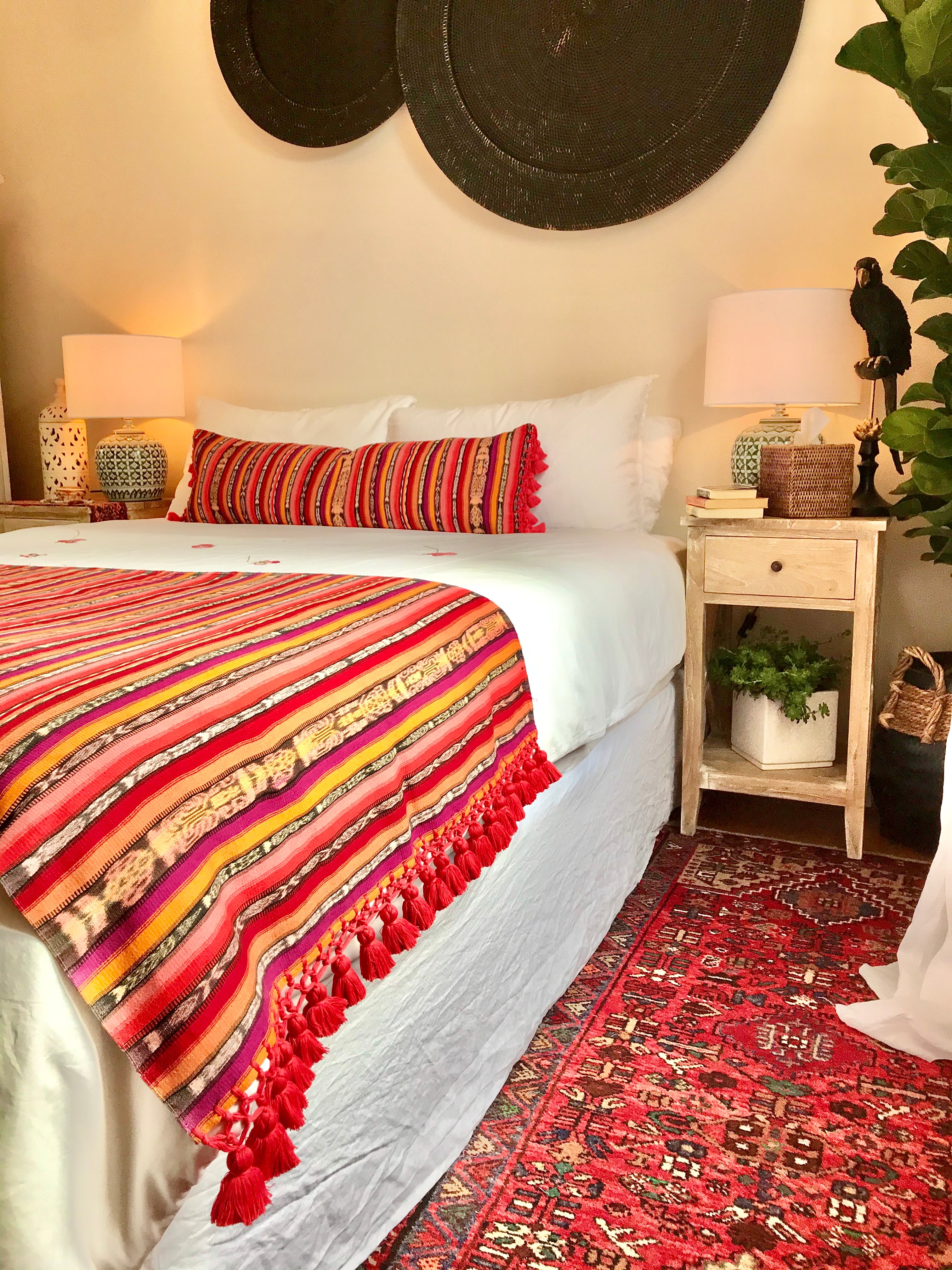 Guatemalan textile bedding set