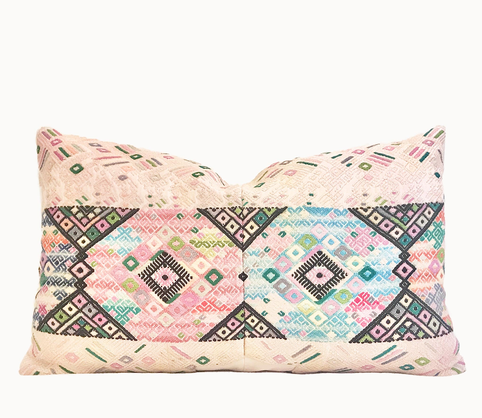 Vintage Textile Cushion - Pink Nahuala X
