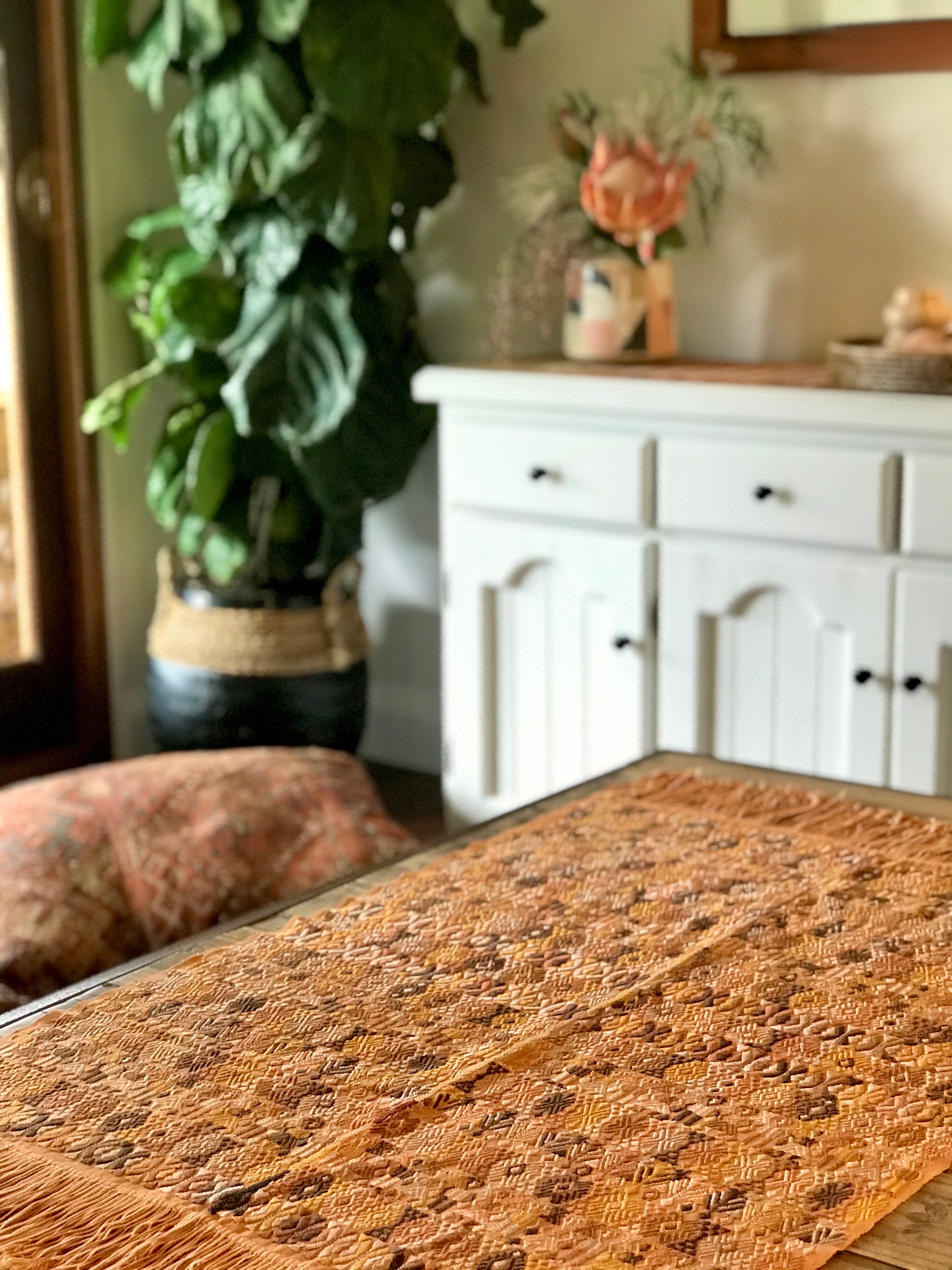 Guatemalan Textile - Silk Coban Table Cloth