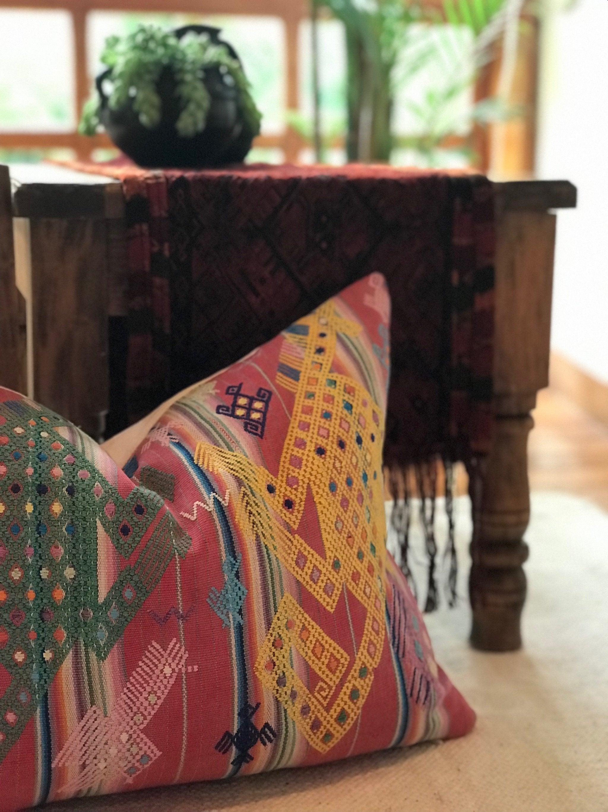 Guatemalan textiles, huipil pillow - Lamour Artisans