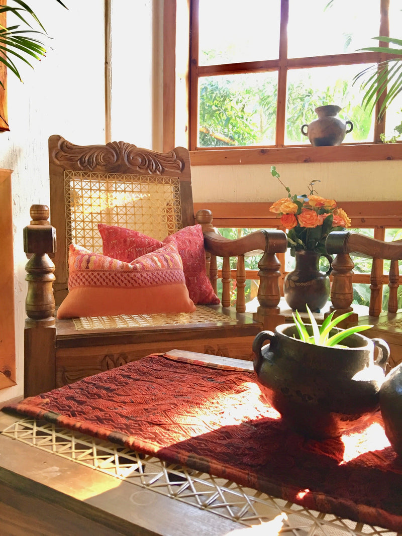 Guatemalan textiles, huipil pillow - Lamour Artisans