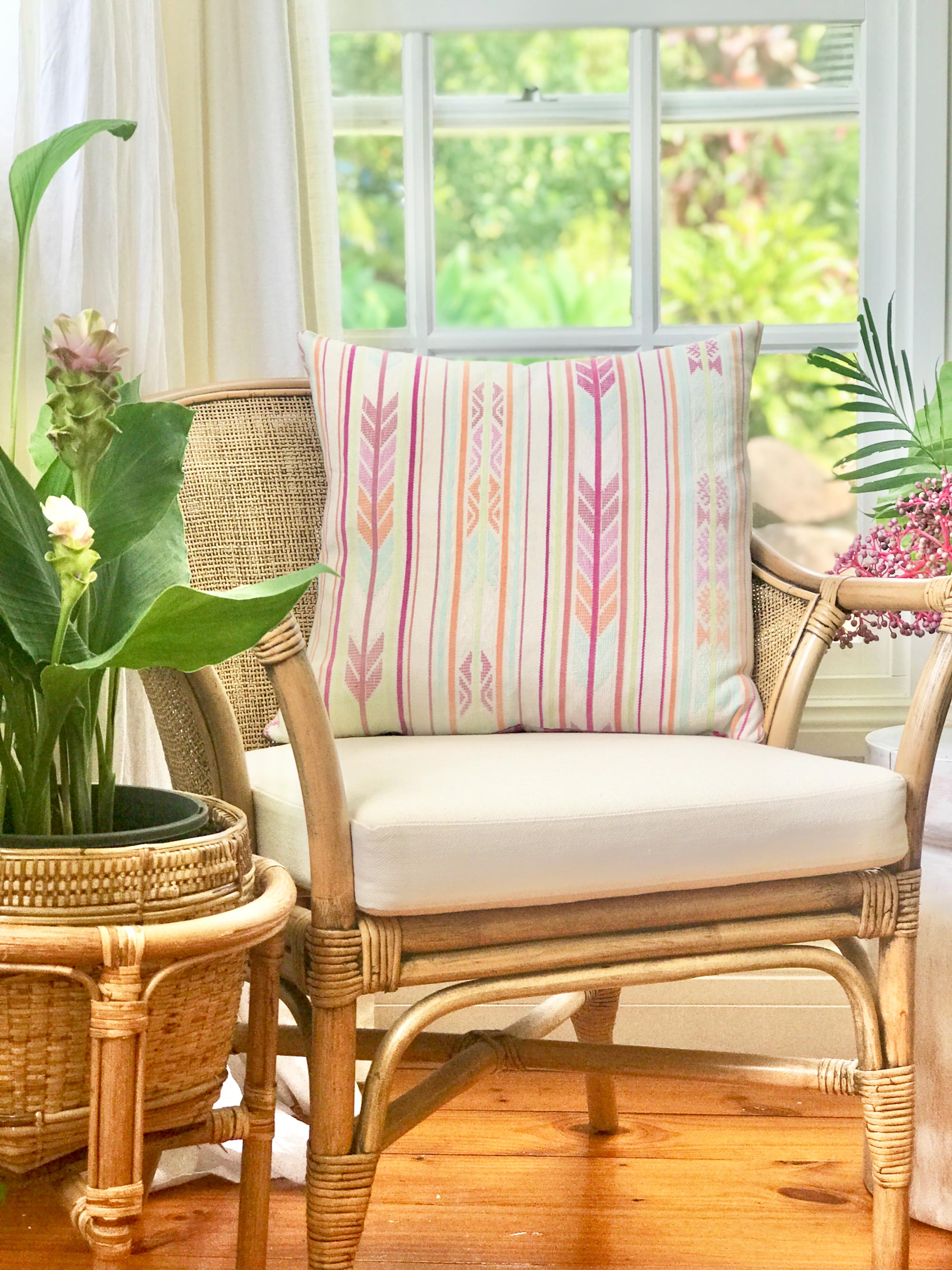 Vintage textile guatemalan cushion