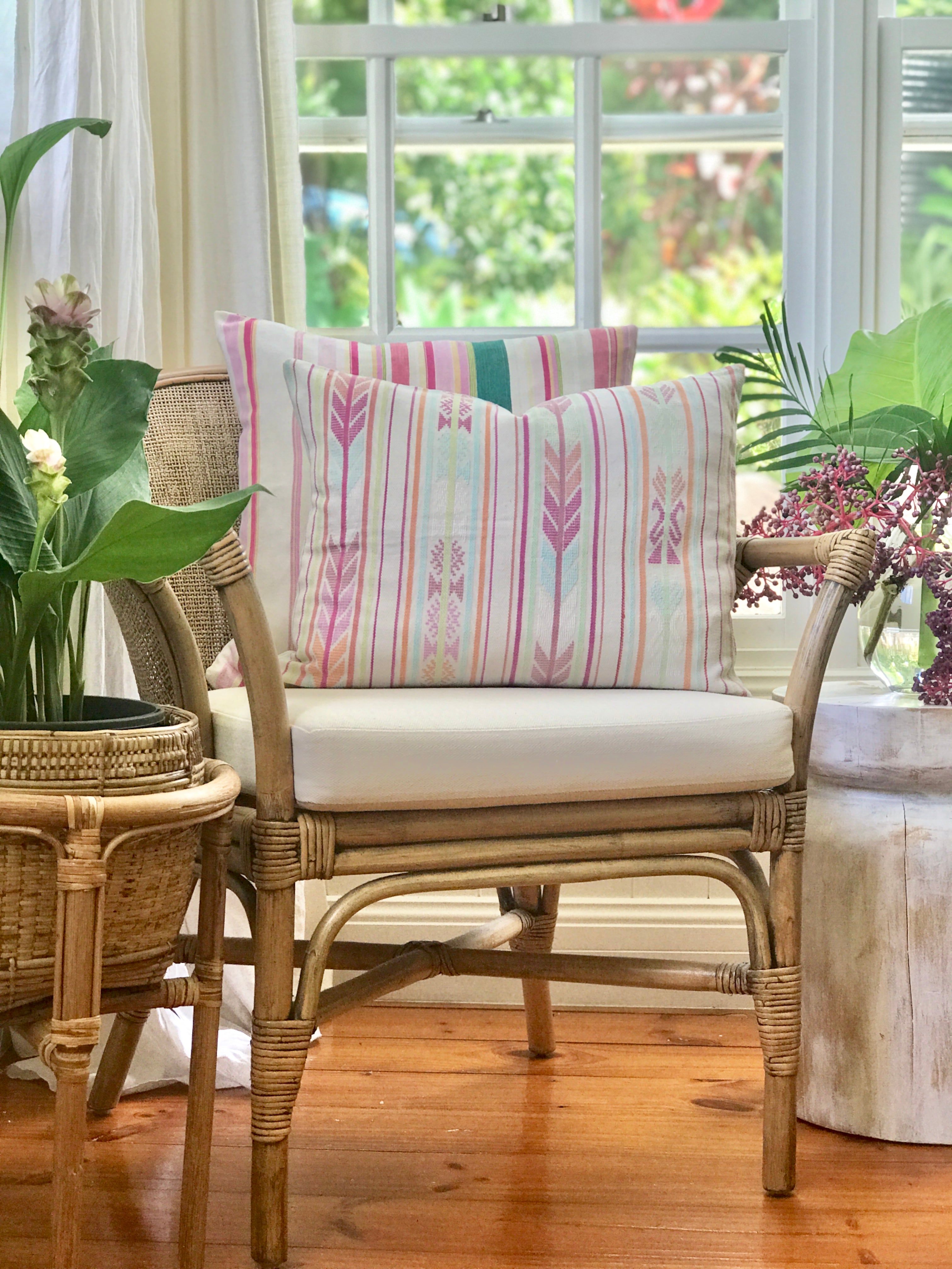 Vintage textile guatemalan cushion