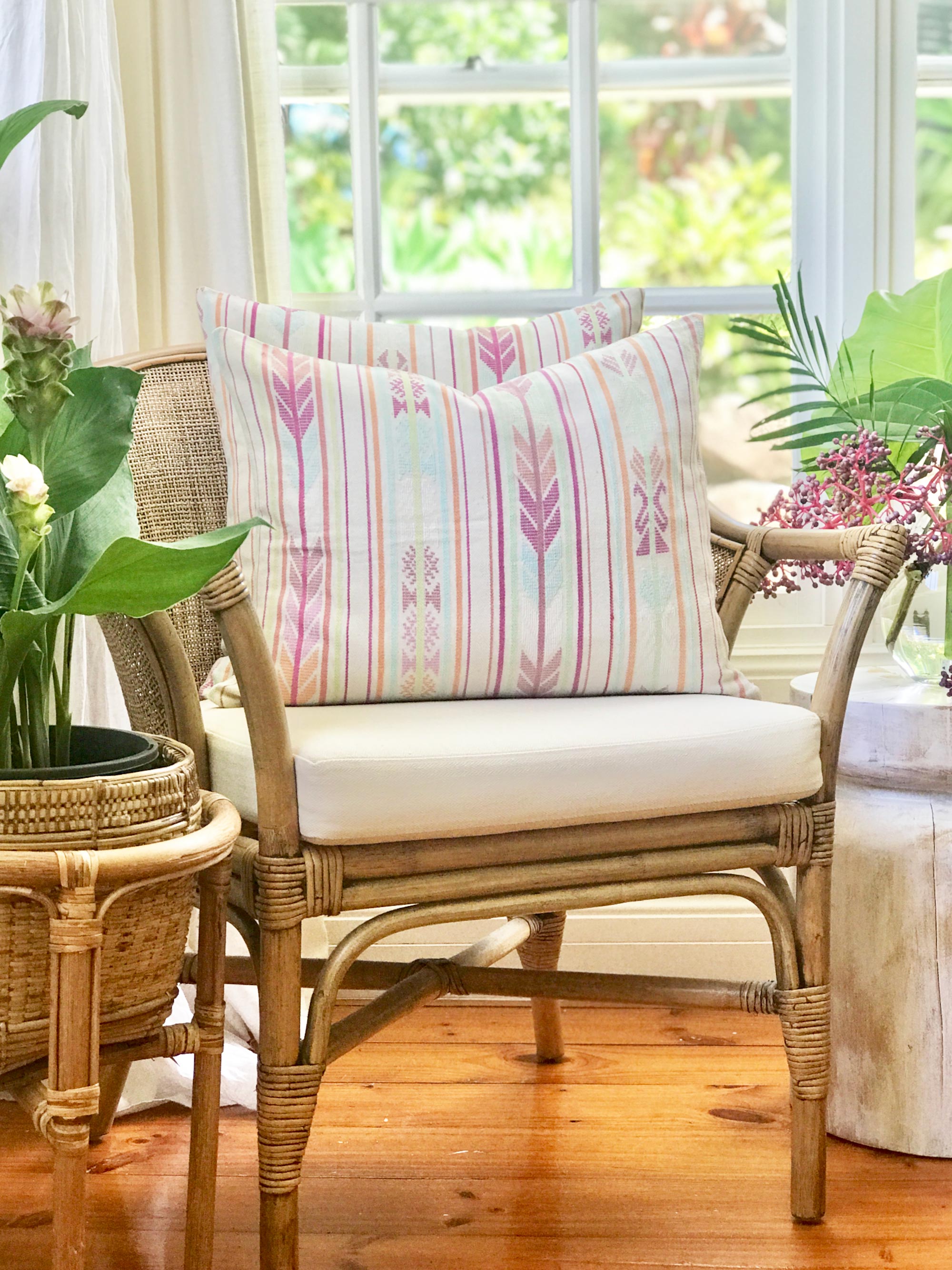 Vintage textile guatemalan cushion