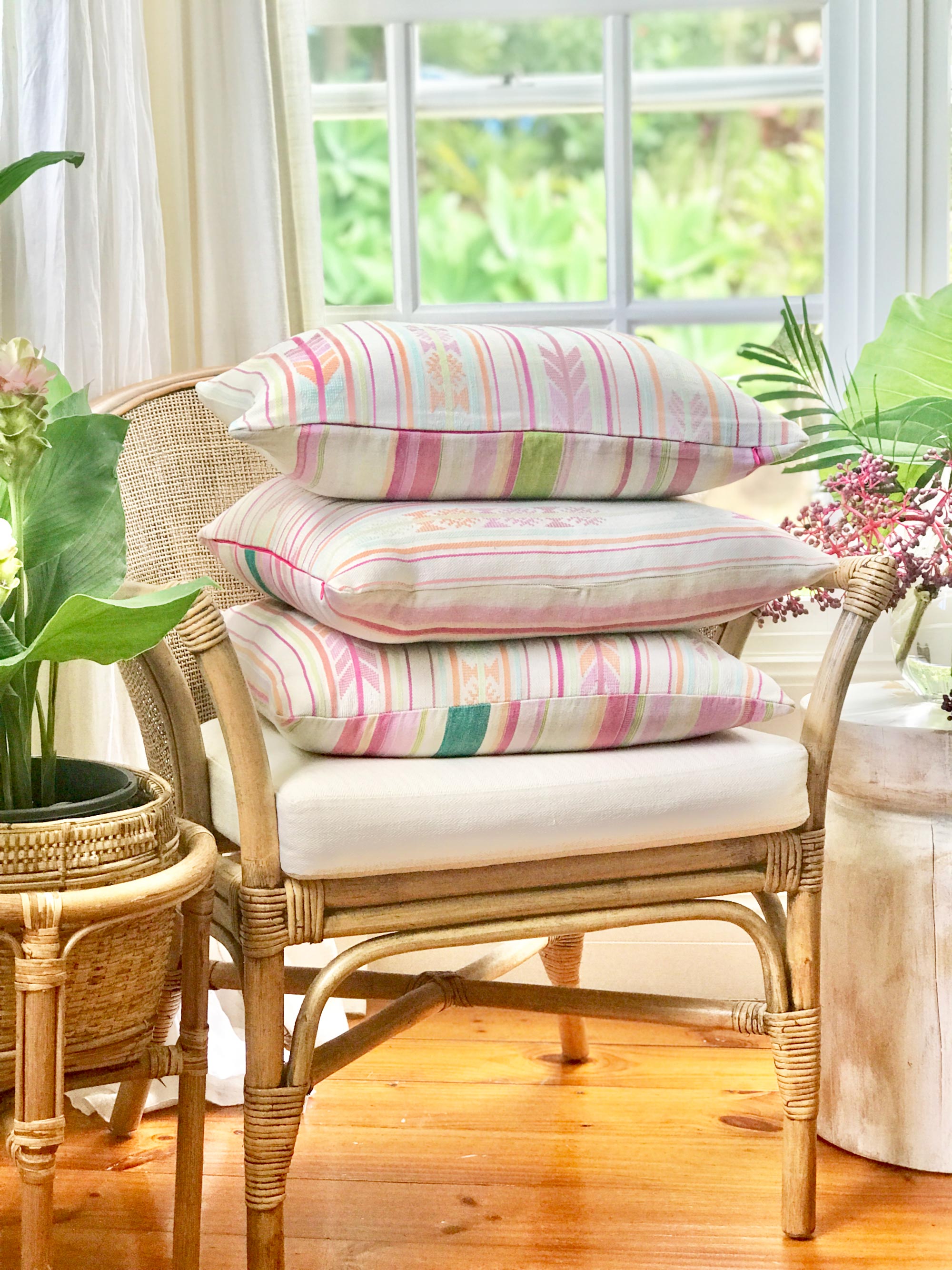 Vintage textile guatemalan cushion