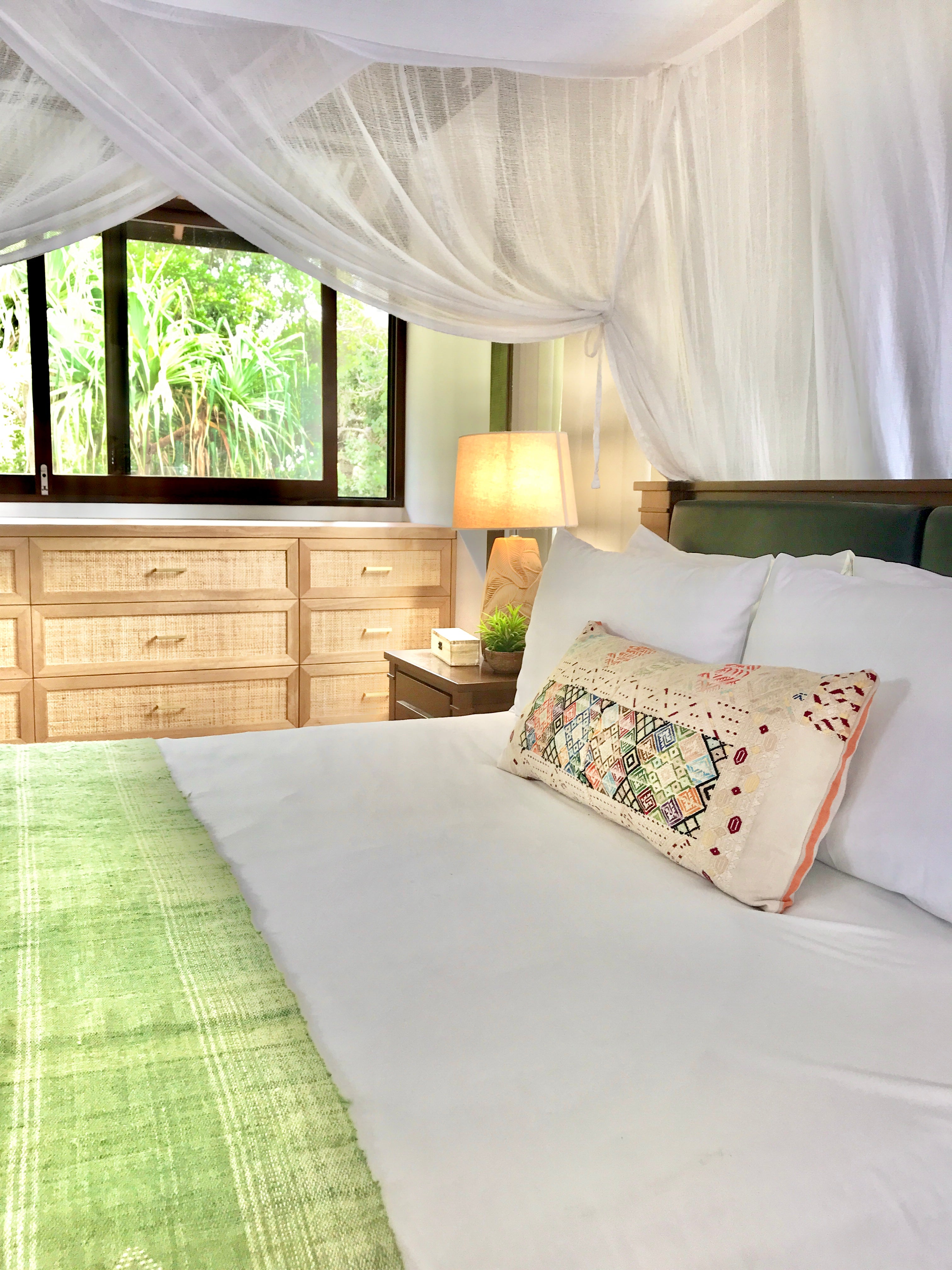 Vintage textile huipil cushion