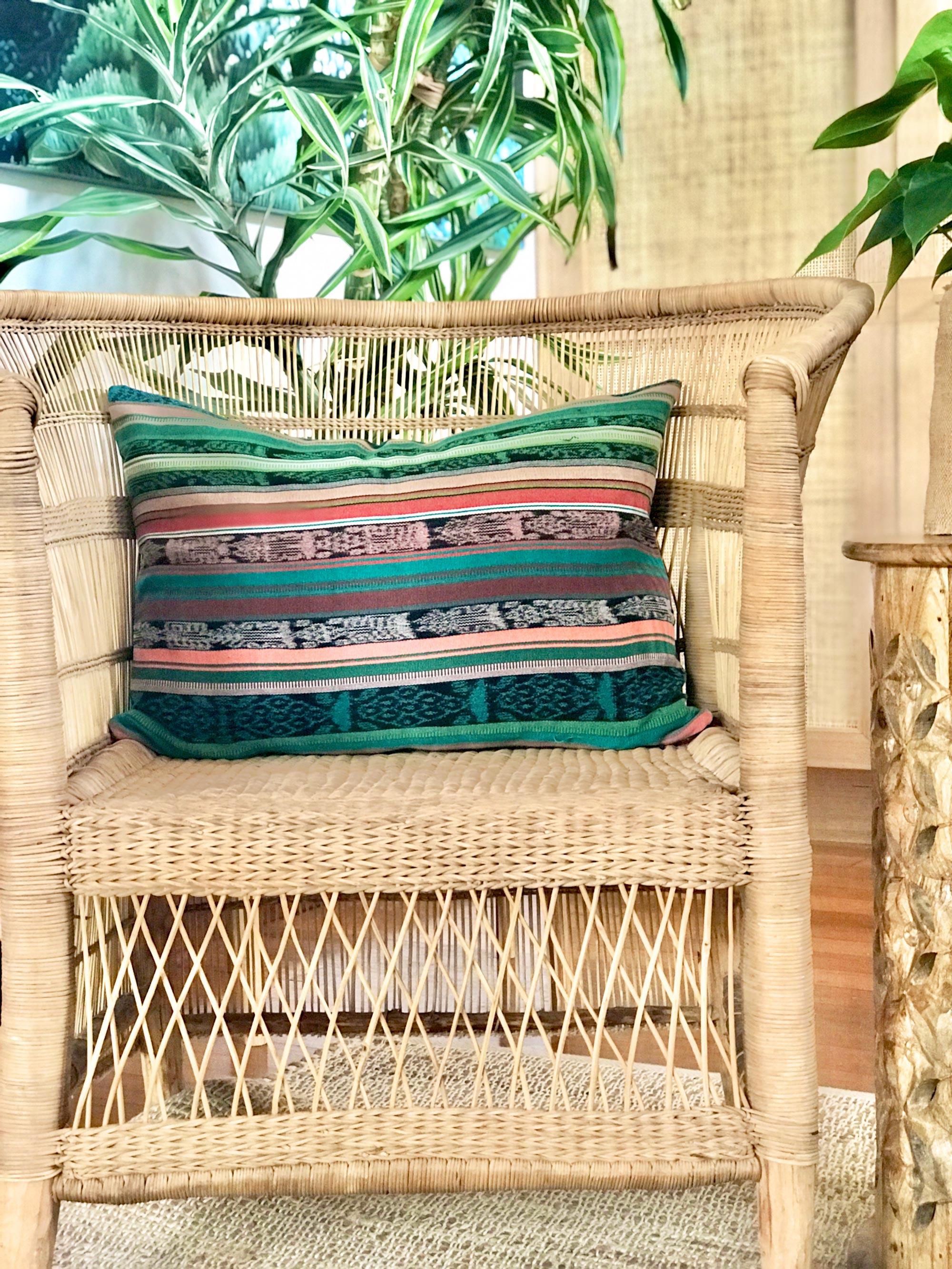 Vintage textile guatemalan cushion