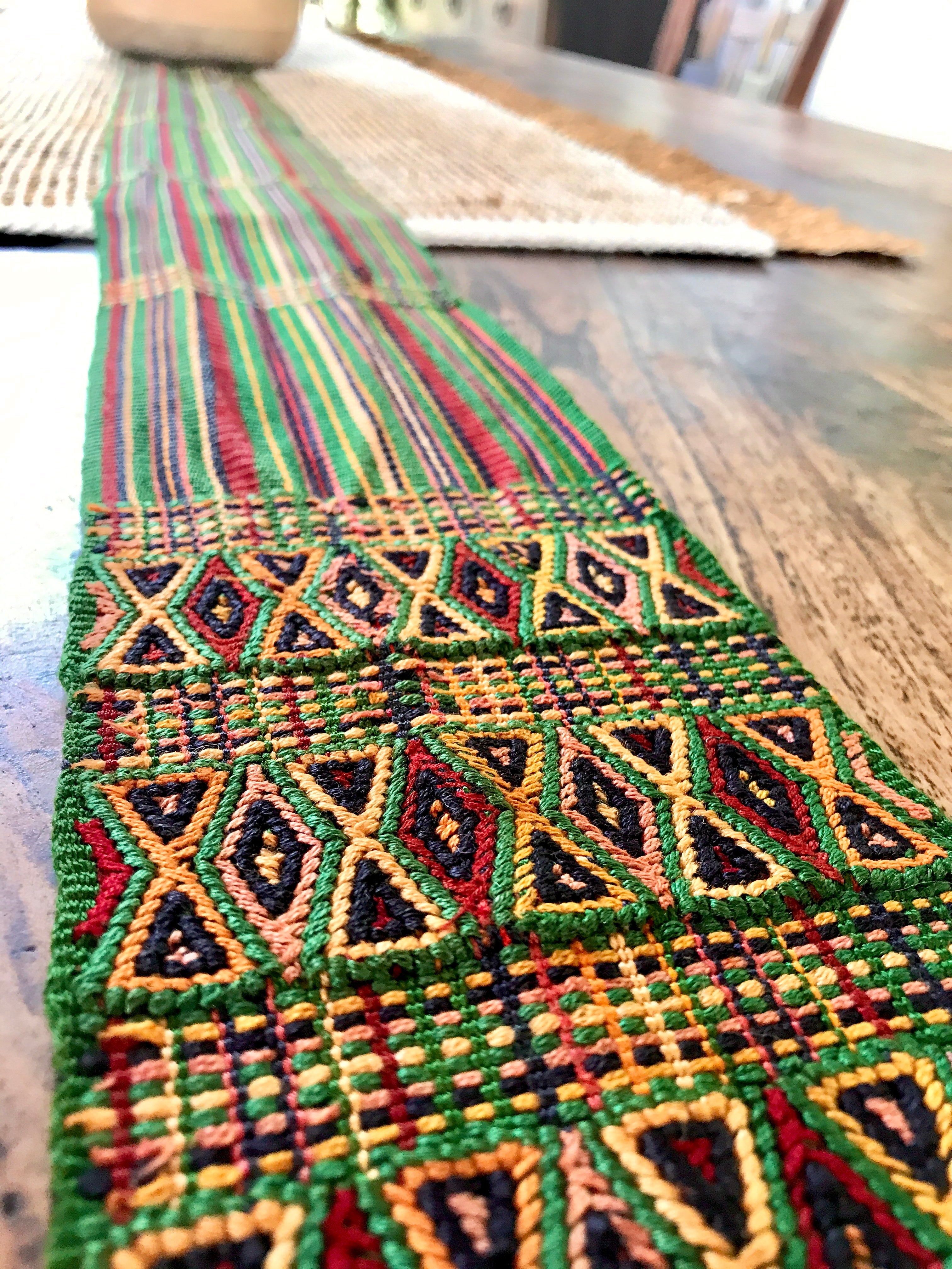 Vintage textile table runner