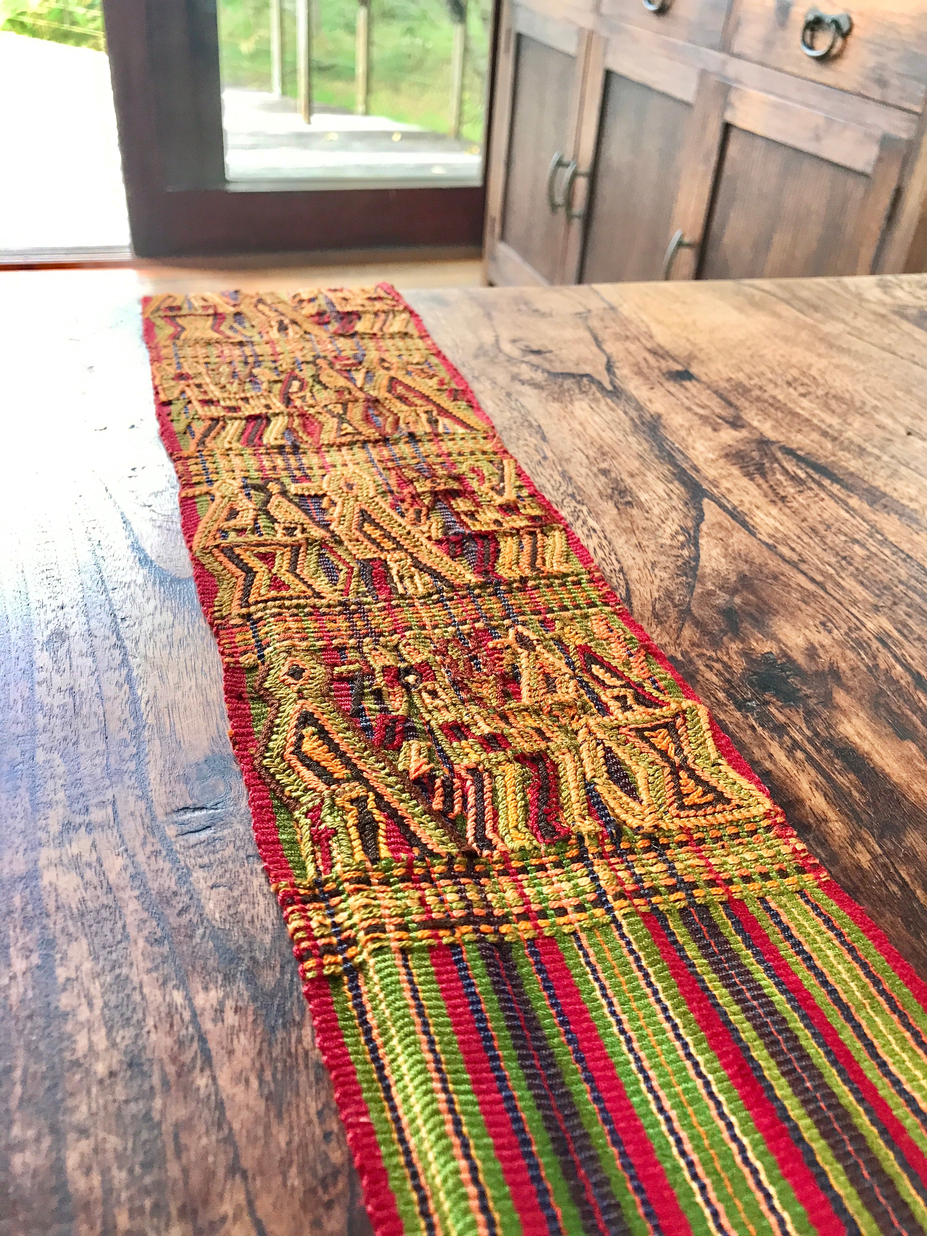 Vintage textile table runner