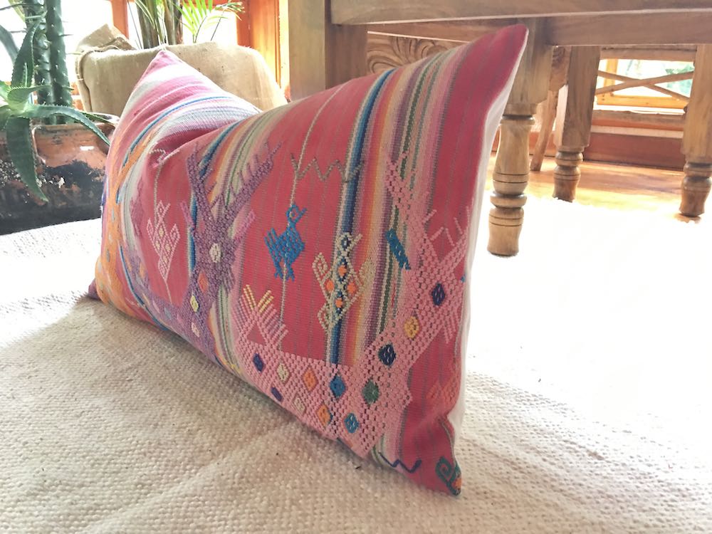 Guatemalan textiles, huipil pillow - Lamour Artisans