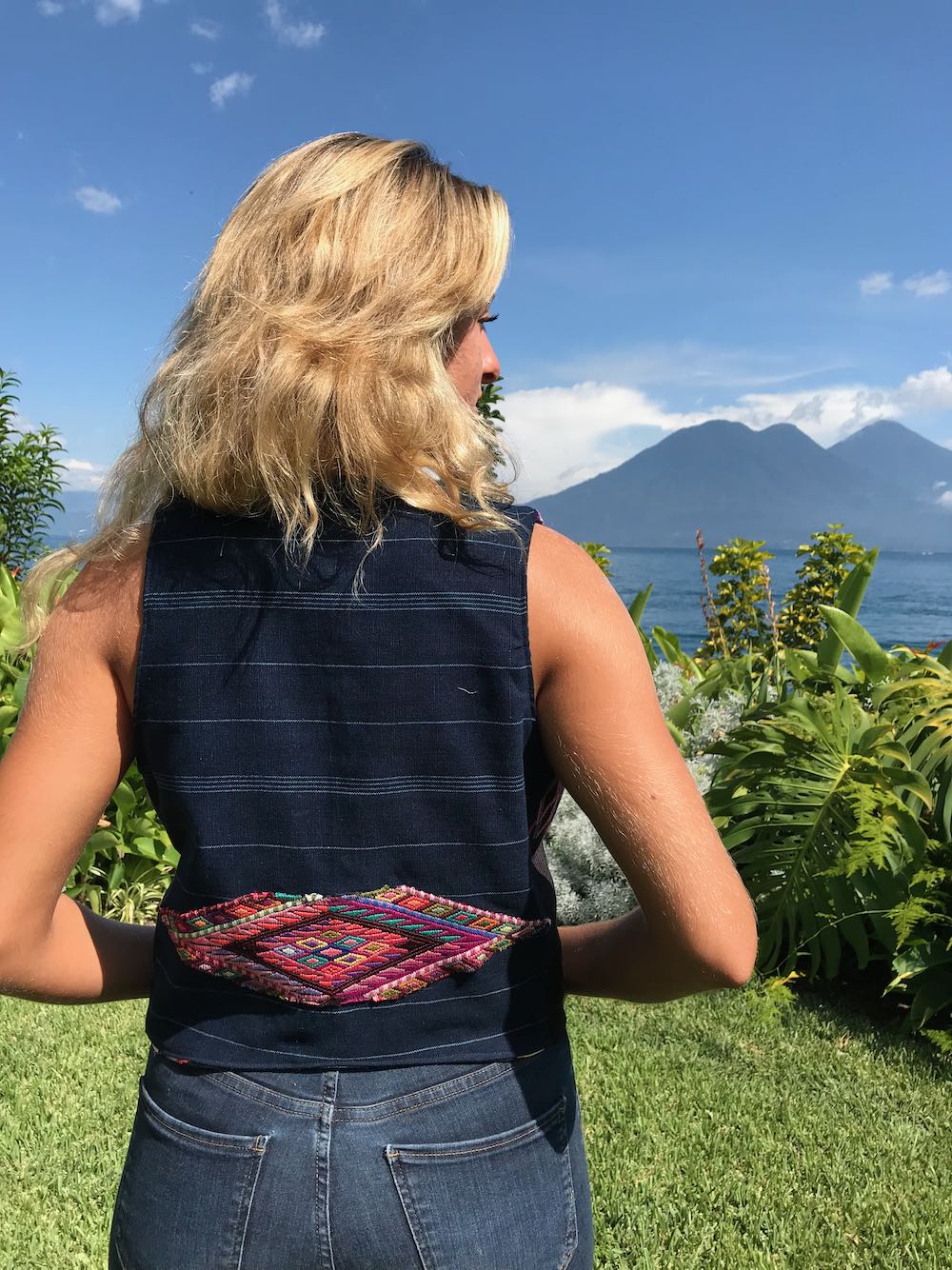 Guatemalan Huipil Vest, Chichicastenango huipil made into a boho vest