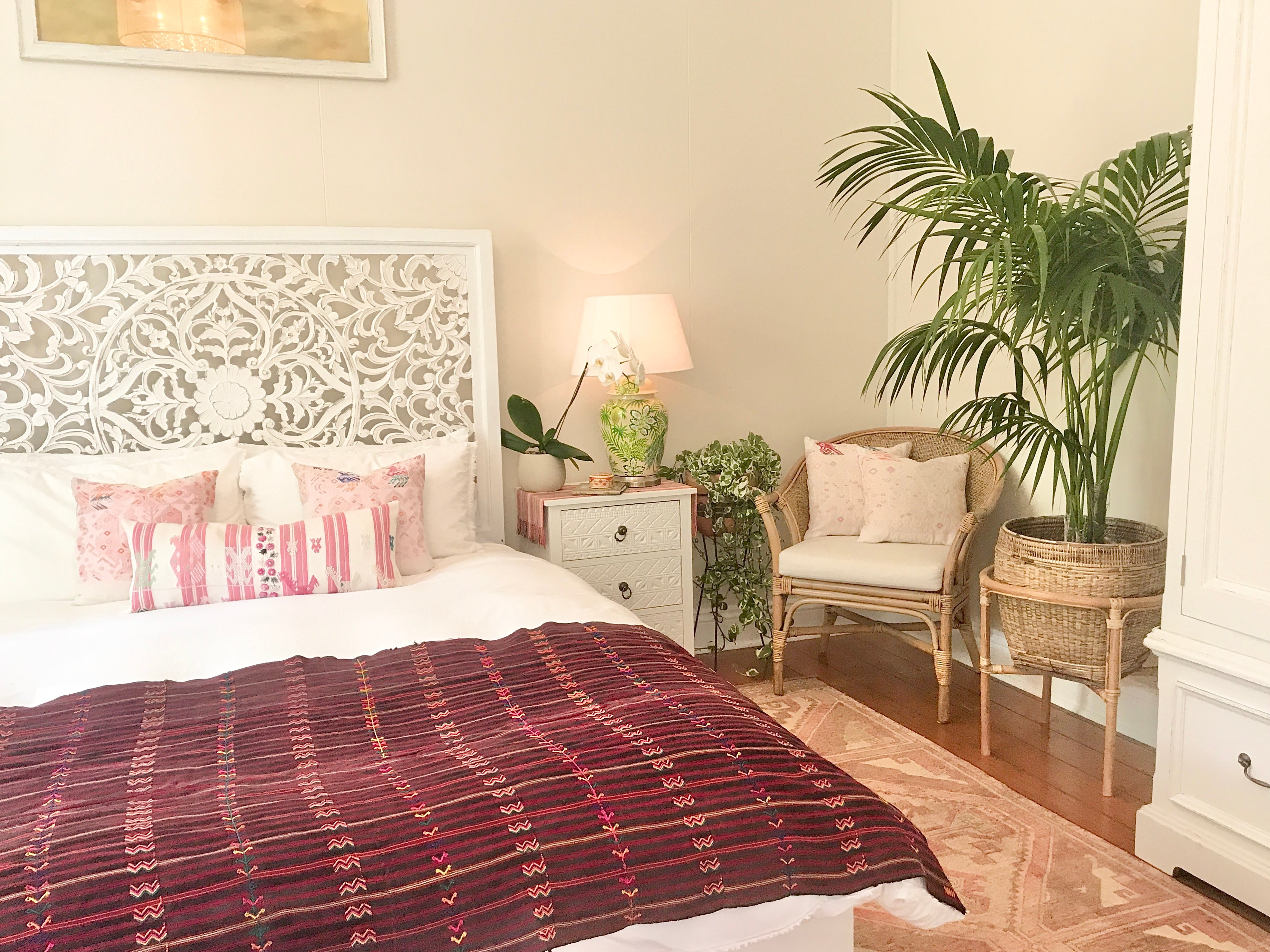 Guatemalan Pillow - Striped Tzute Animals II