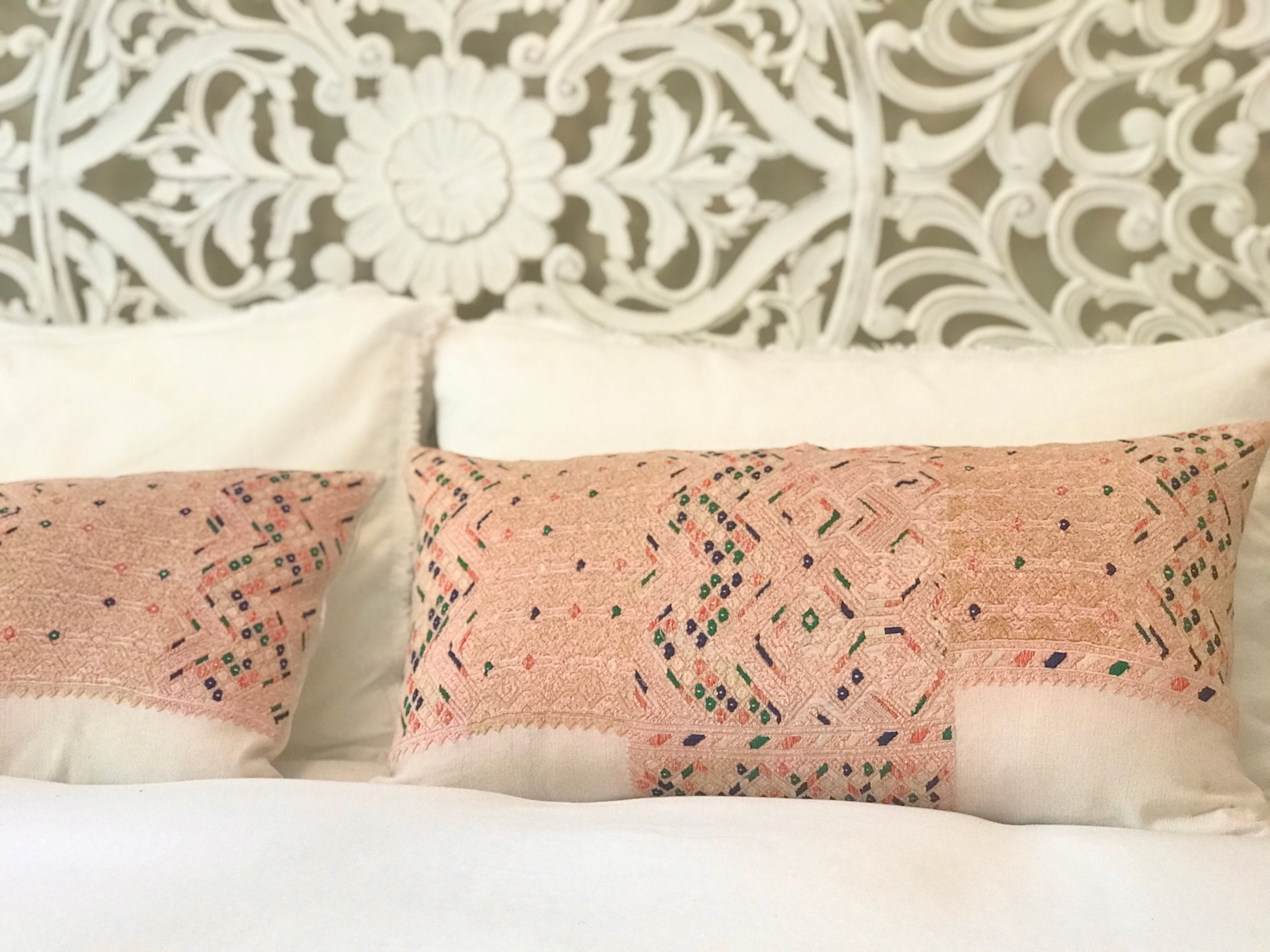 Huipil Pillow - Pink Nahuala IV