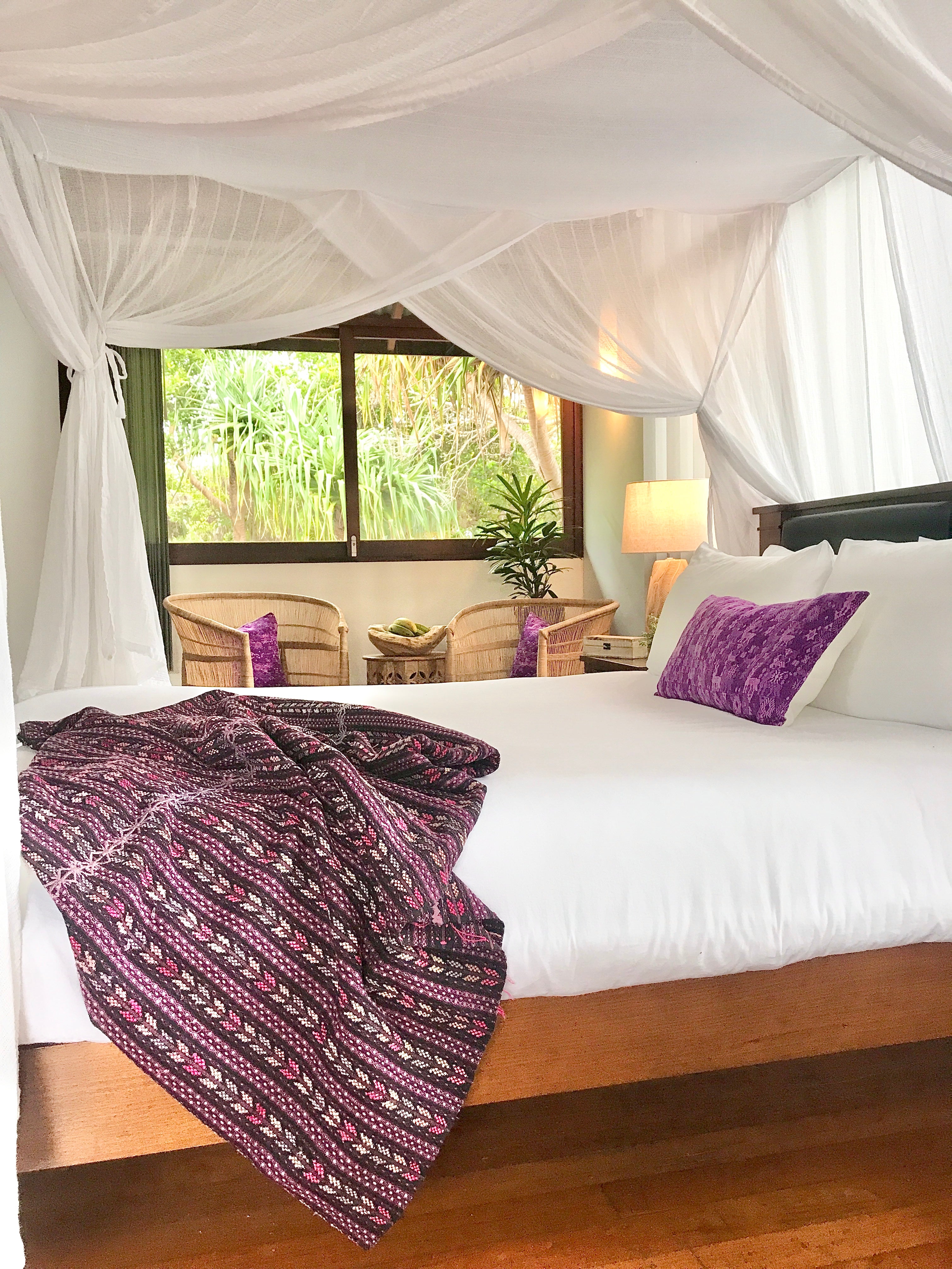 Guatemalan Huipil Pillow - Purple Coban I