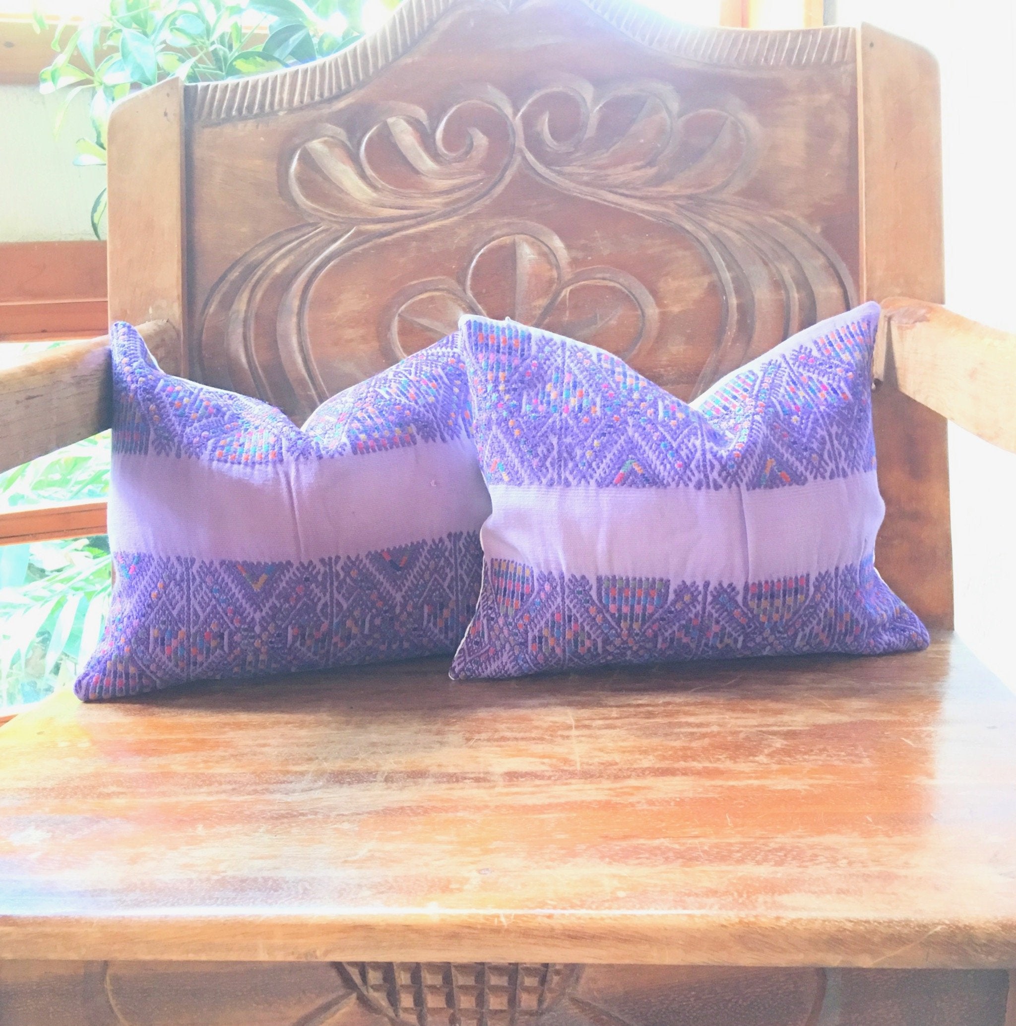 Guatemalan textiles, huipil pillow - Lamour Artisans