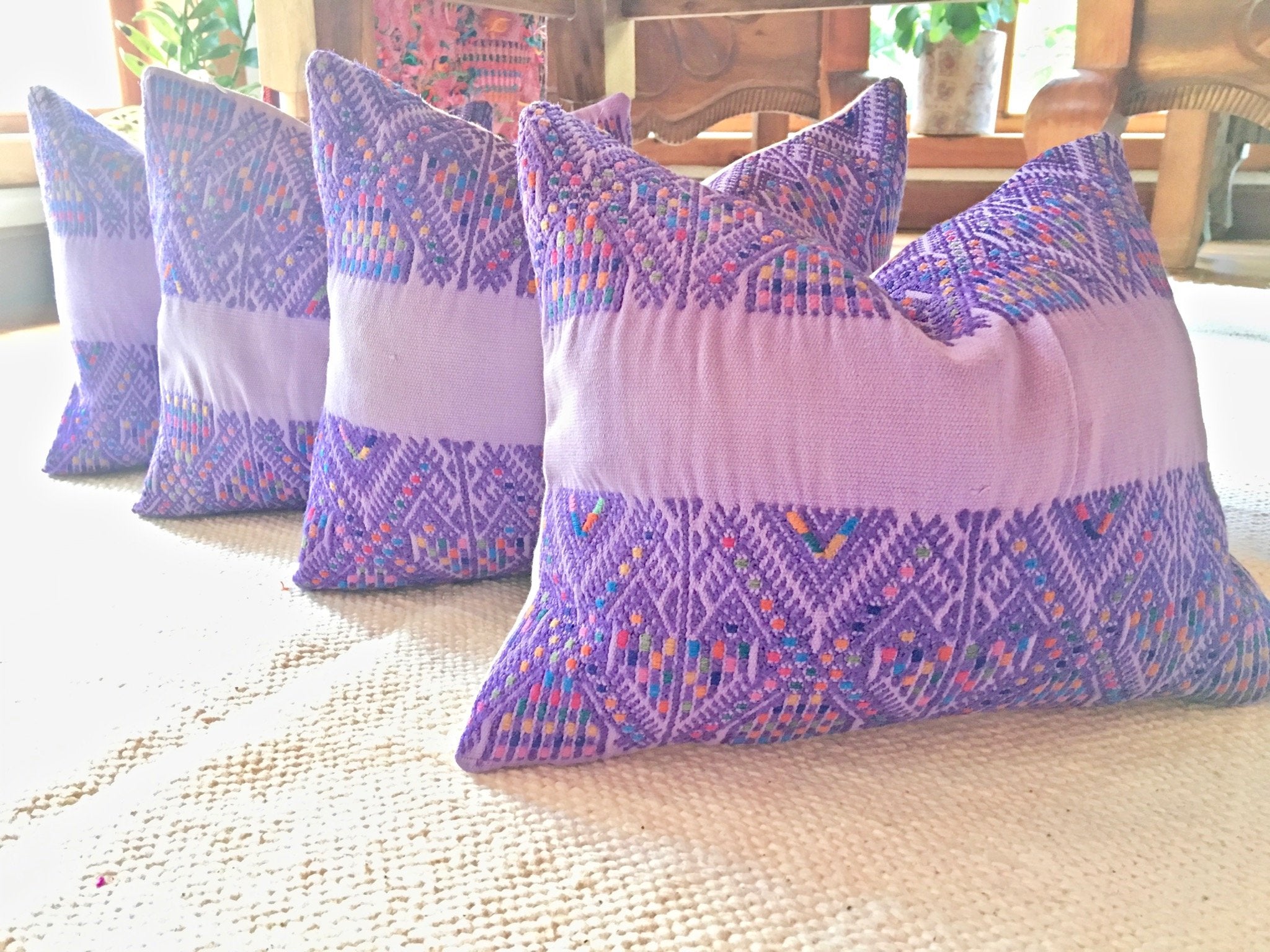 Guatemalan textiles, huipil pillow - Lamour Artisans