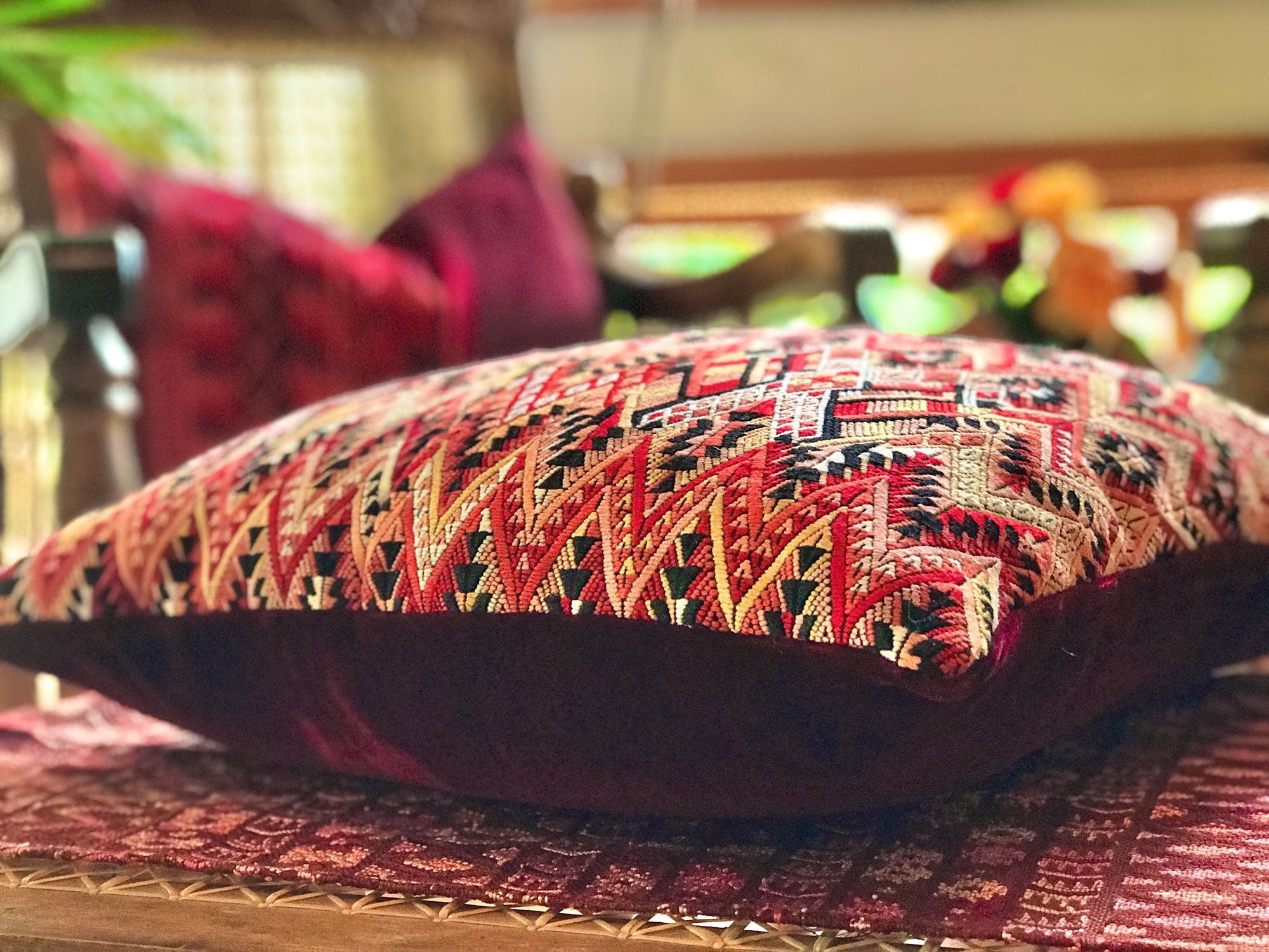 Guatemalan textiles, huipil pillow - Lamour Artisans
