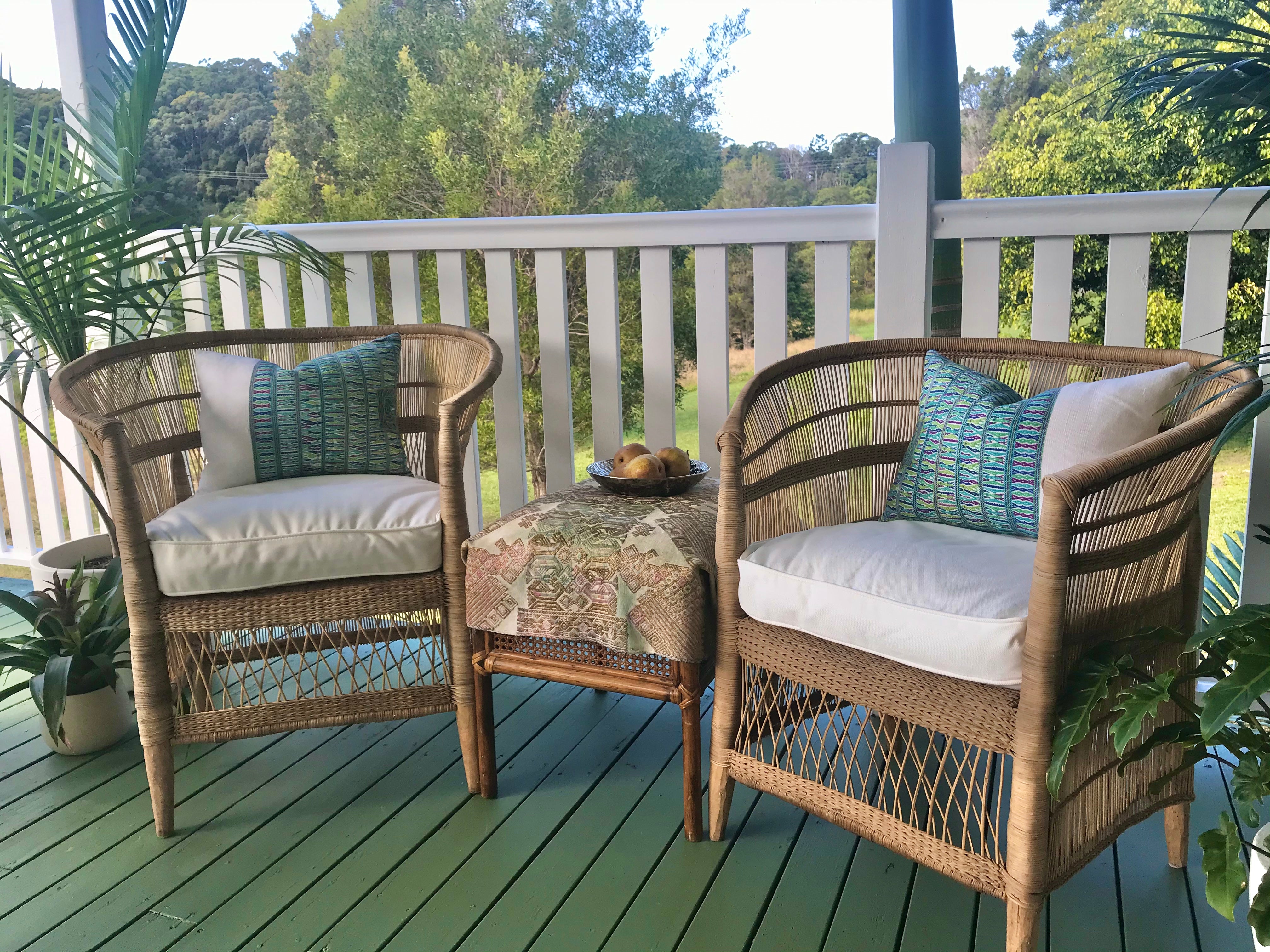 Guatemalan Huipil Pillow, vintage, hand woven blue and white lumbar cushion from San Juan Cotzal