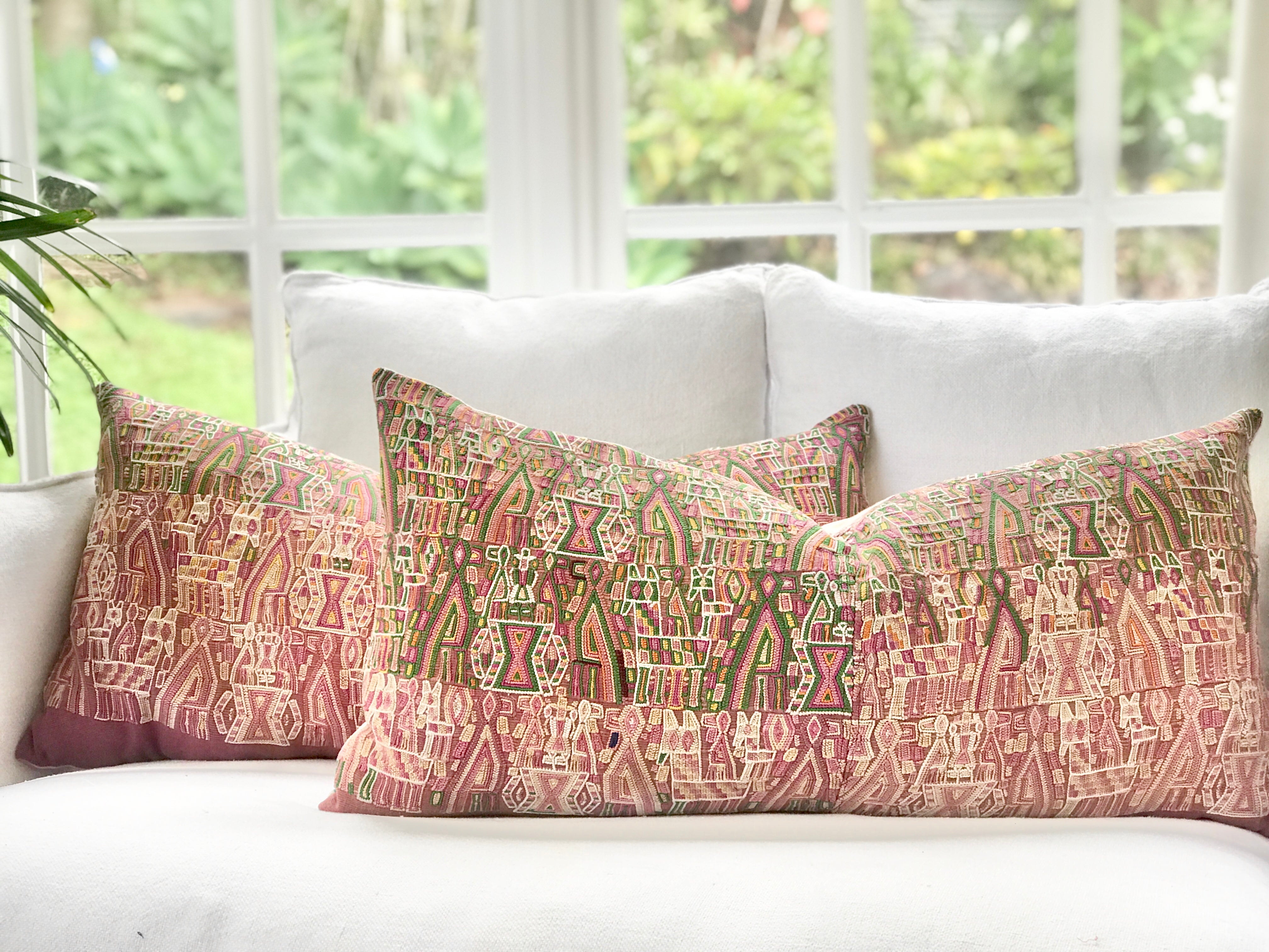 Guatemalan Huipil Pillows - Nebaj IX