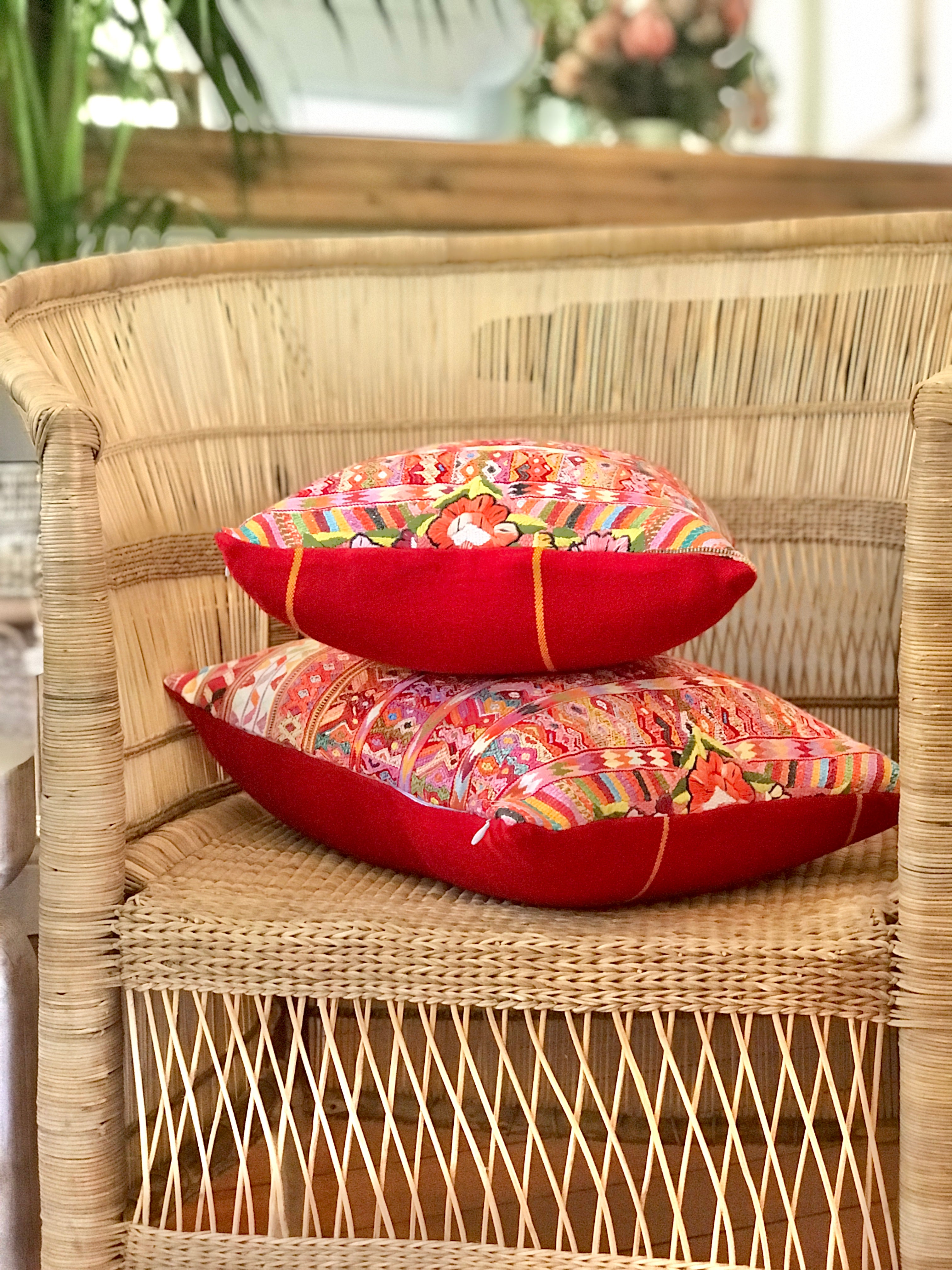 Guatemalan Huipil Pillows - San Juan Cotzal VII