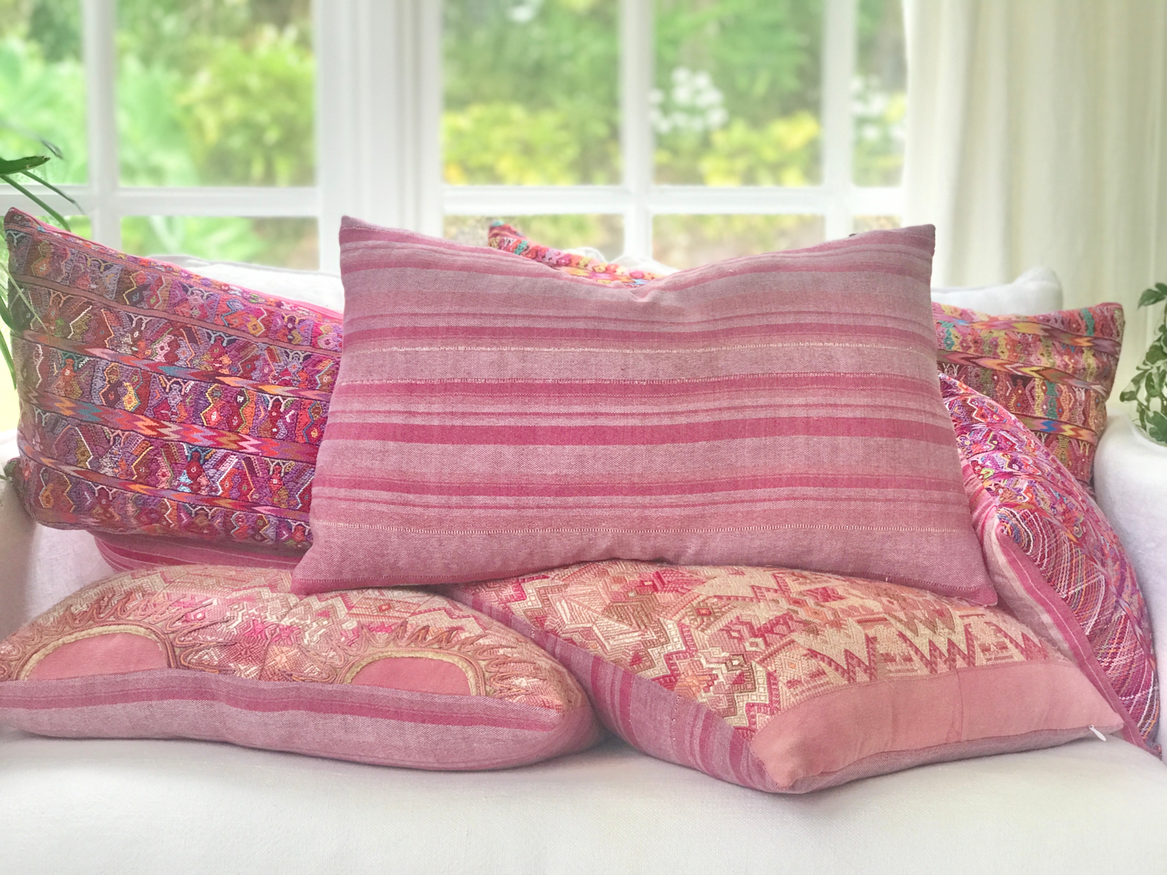 Guatemalan Huipil Pillows - San Juan Cotzal I