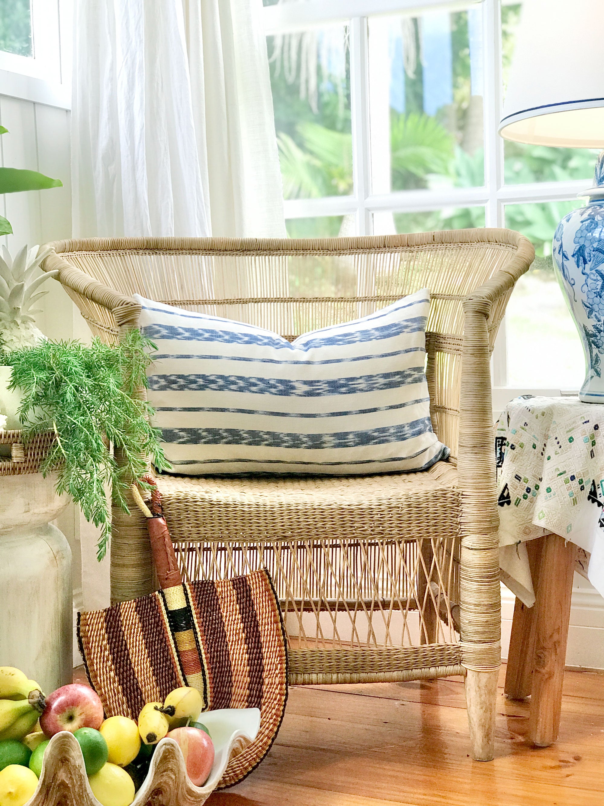 Handwoven Guatemala ikat pillow