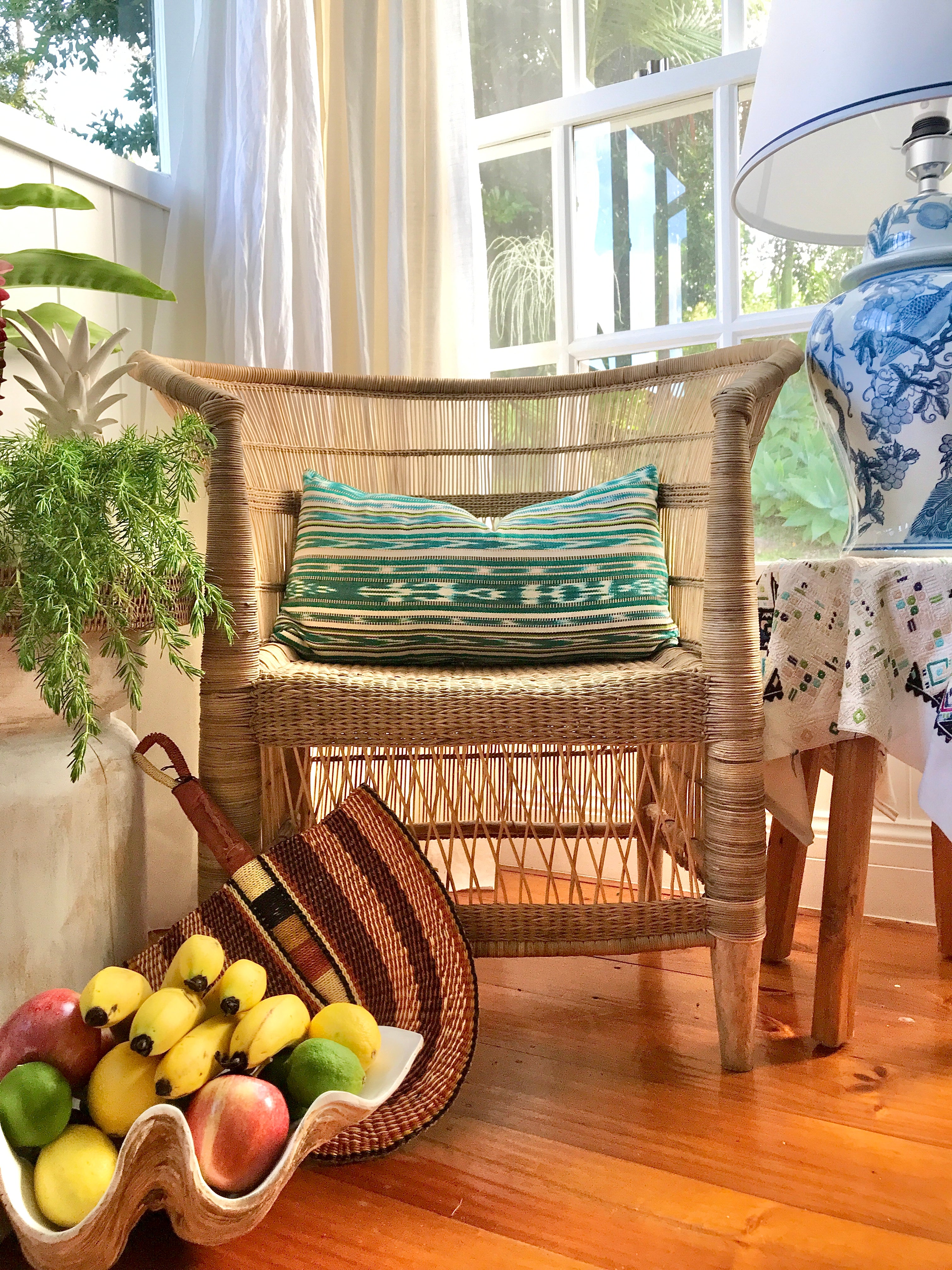 Handwoven Guatemala ikat pillow