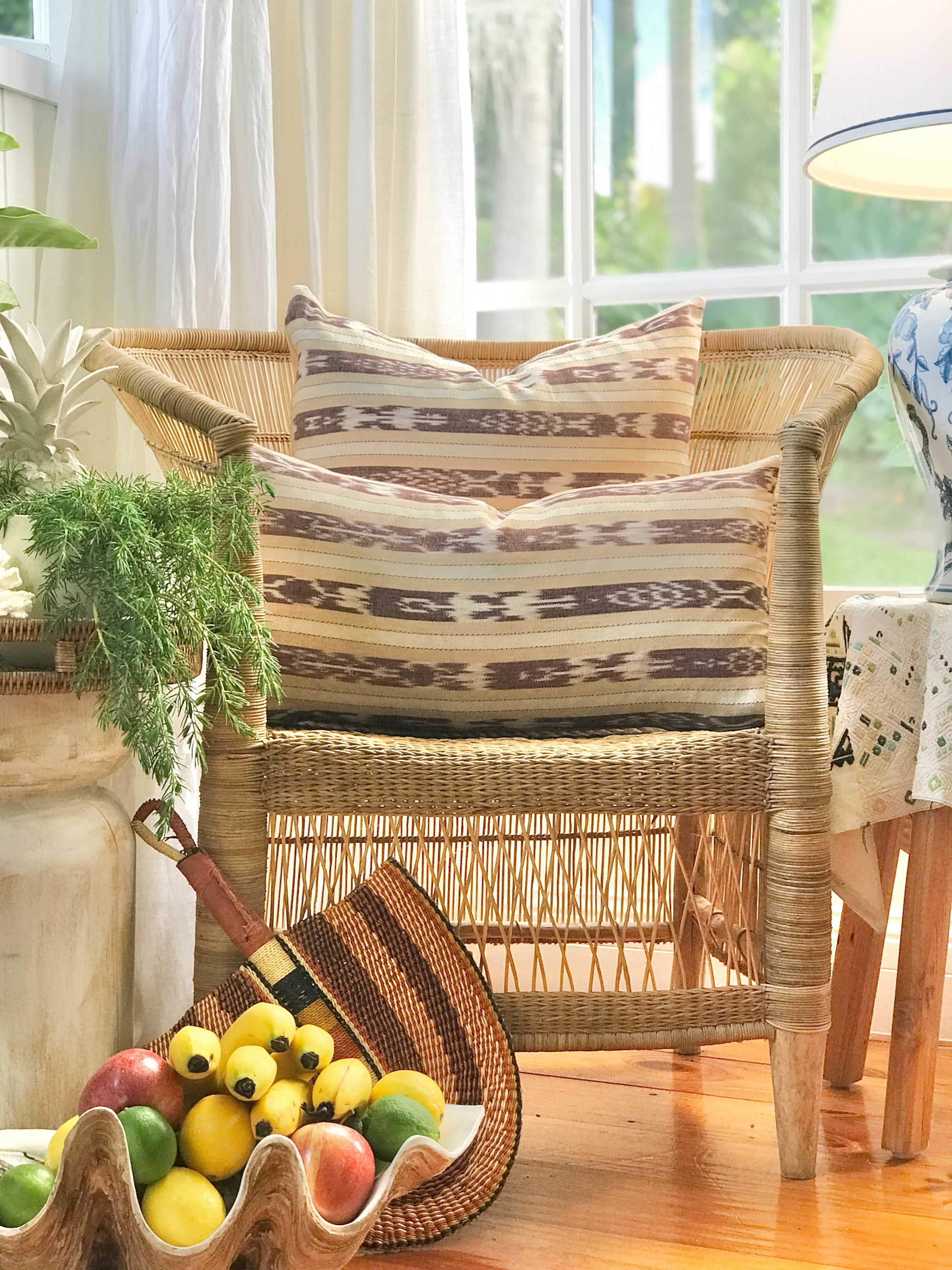 Handwoven Guatemala ikat pillow