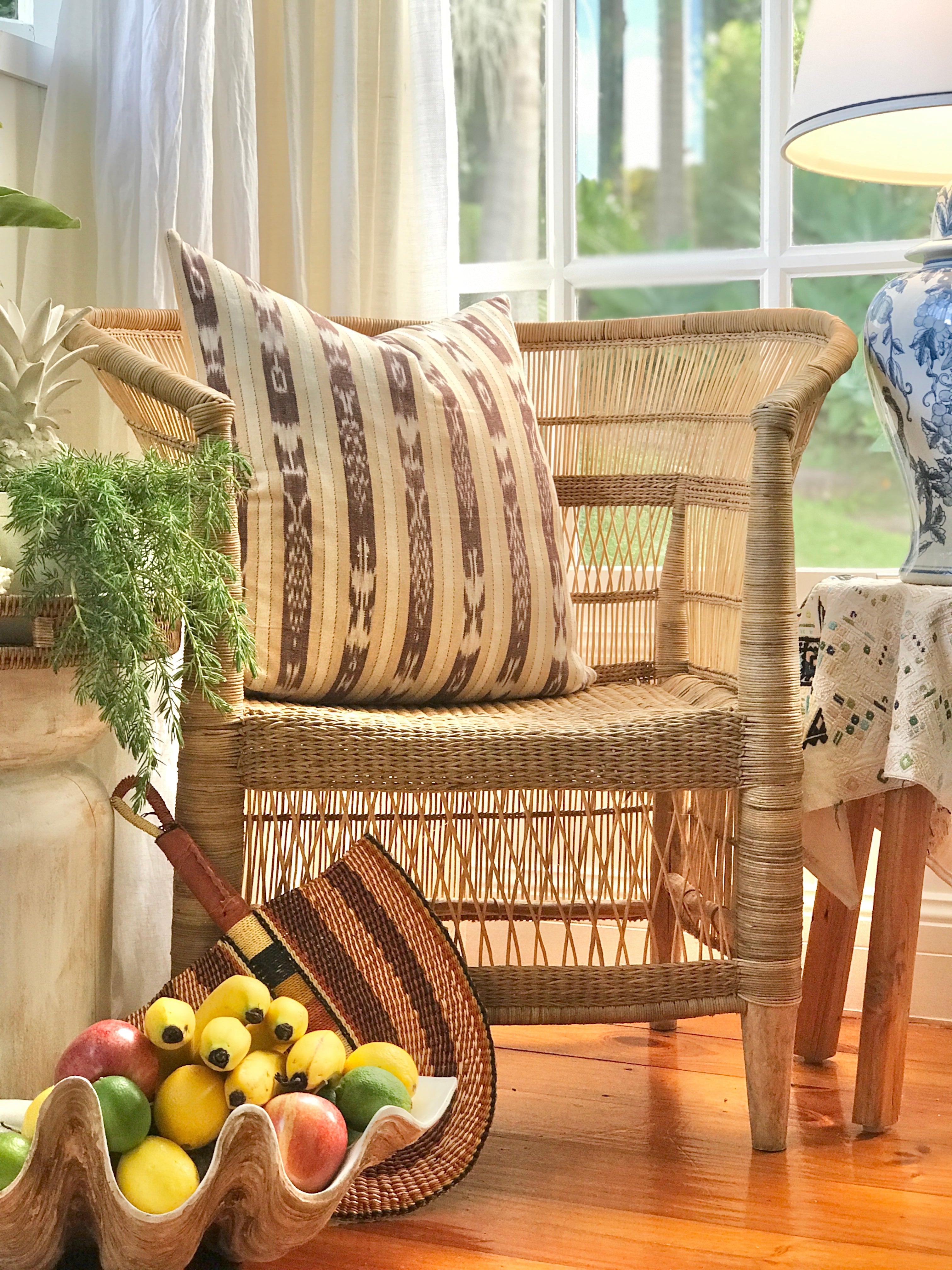 Cocoa - Ikat Throw Pillow