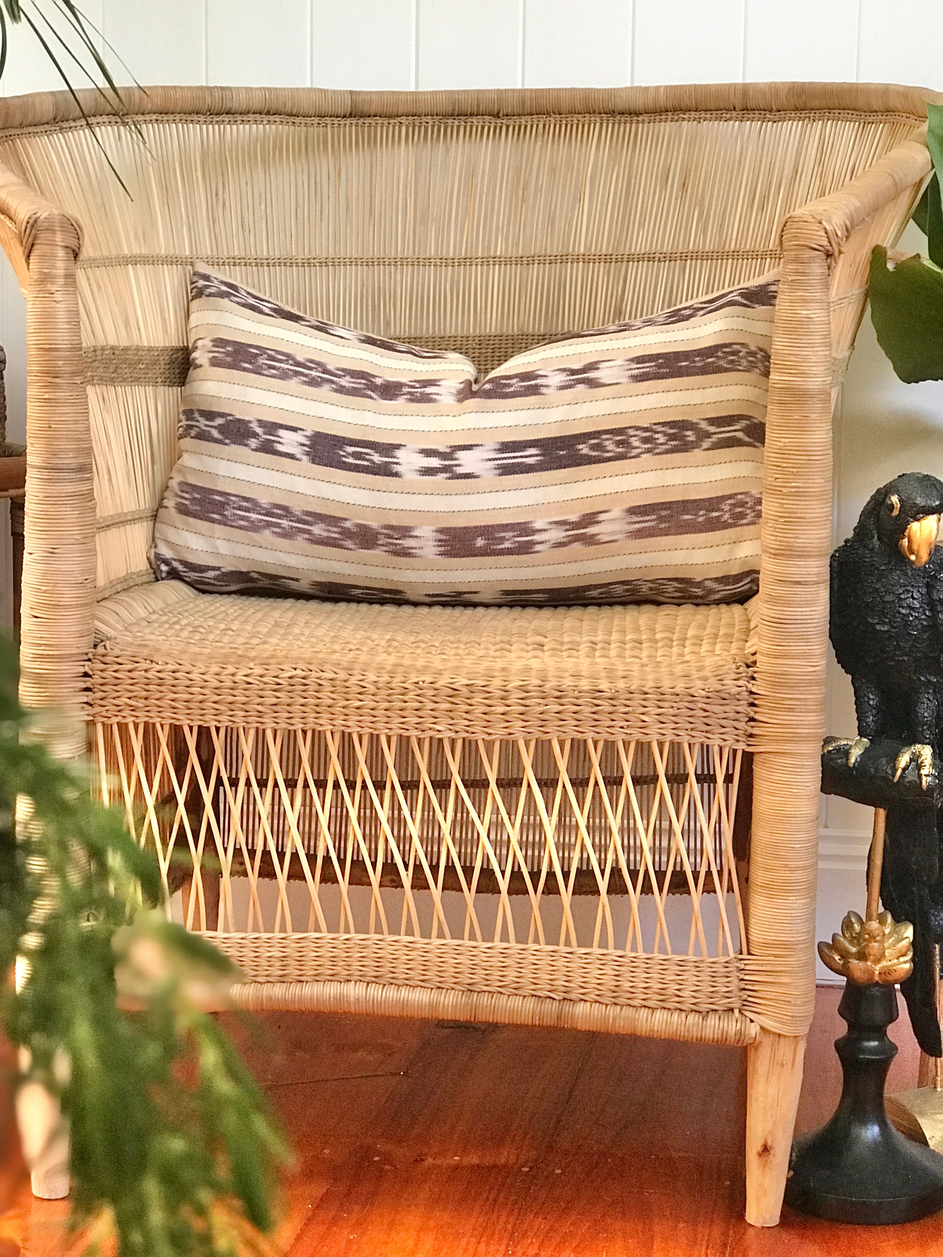 Handwoven Guatemala ikat pillow