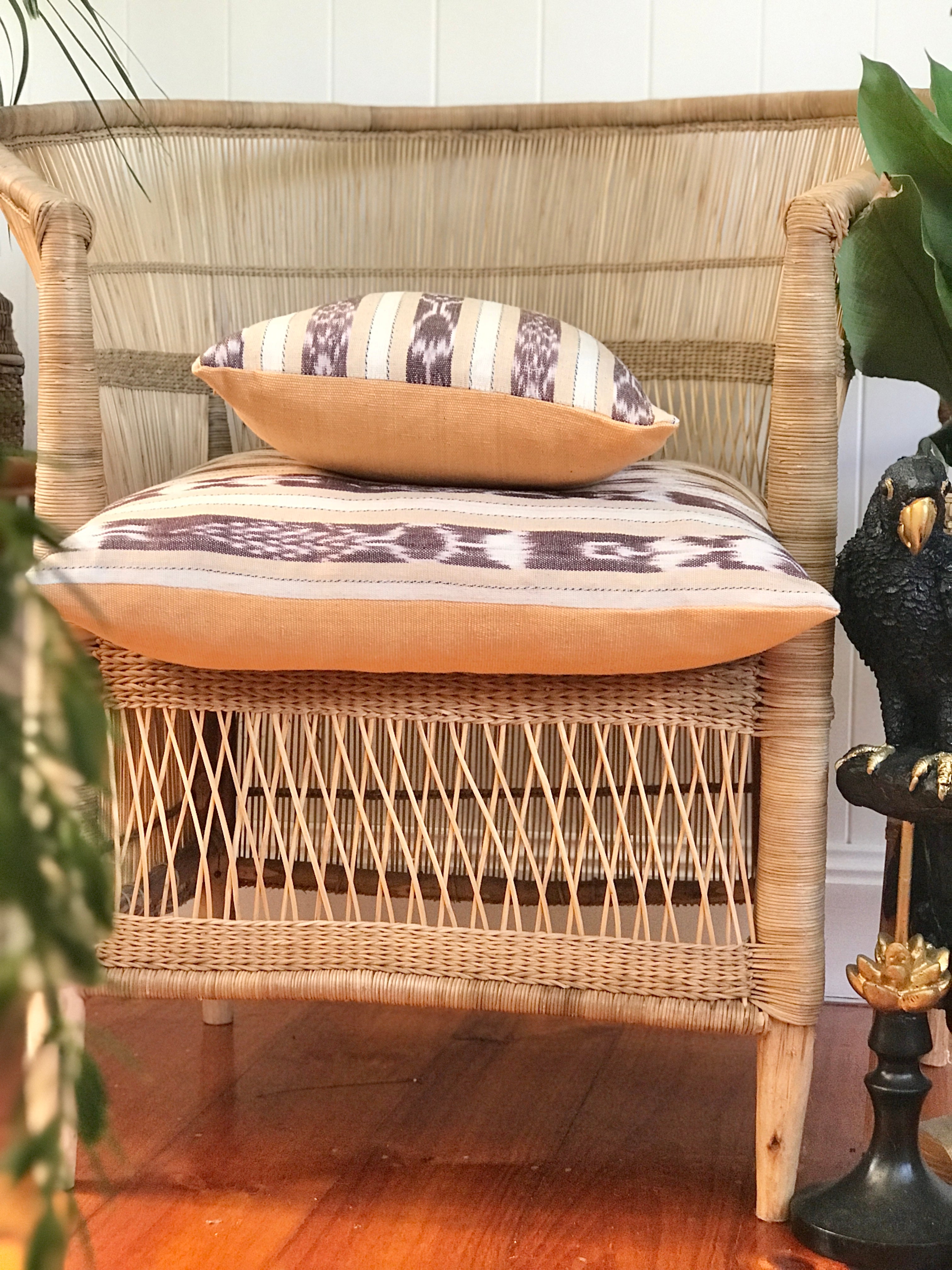 Cocoa - Ikat Throw Pillow