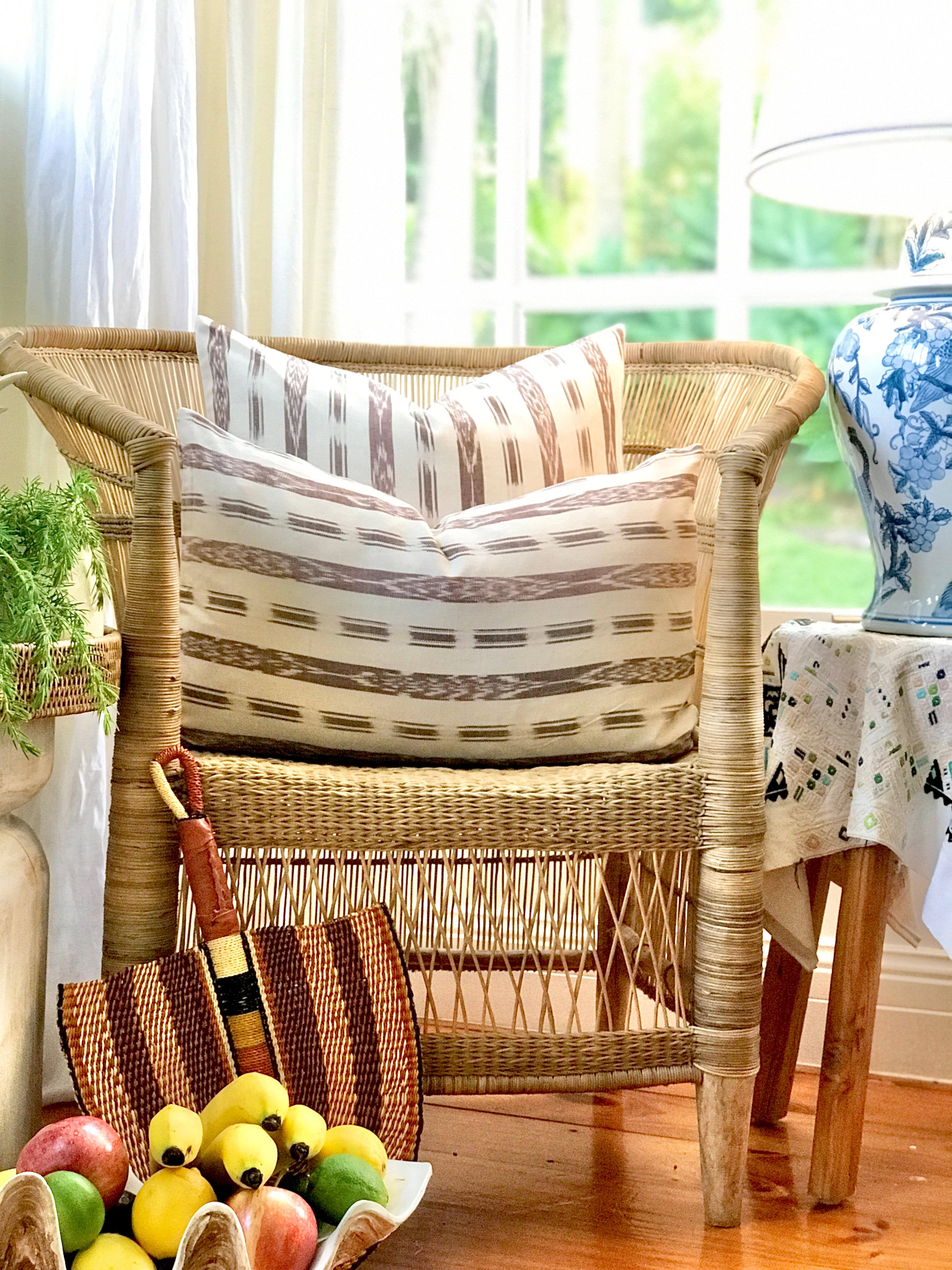 Handwoven Guatemala ikat pillow