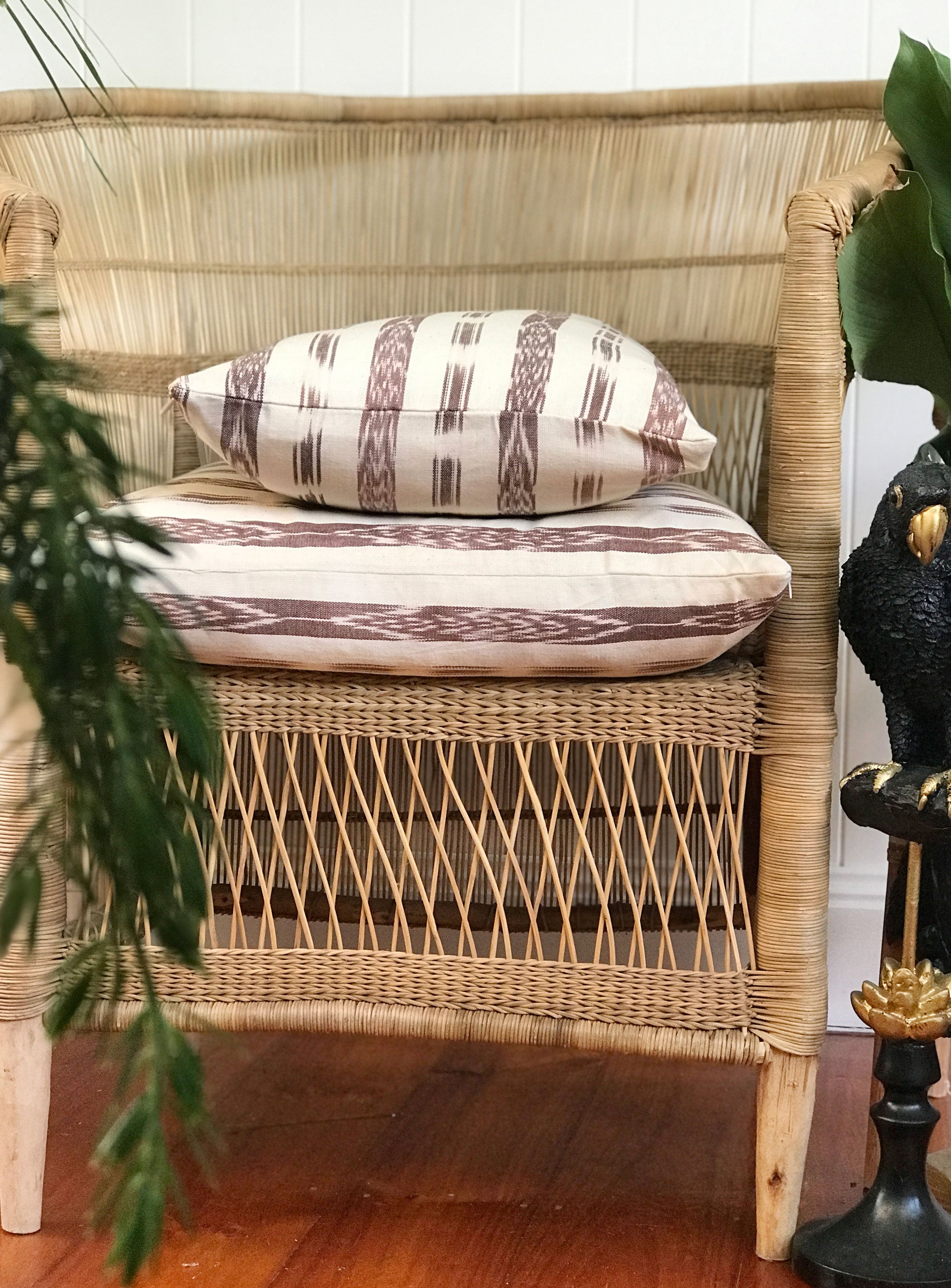 Handwoven Guatemala ikat pillow