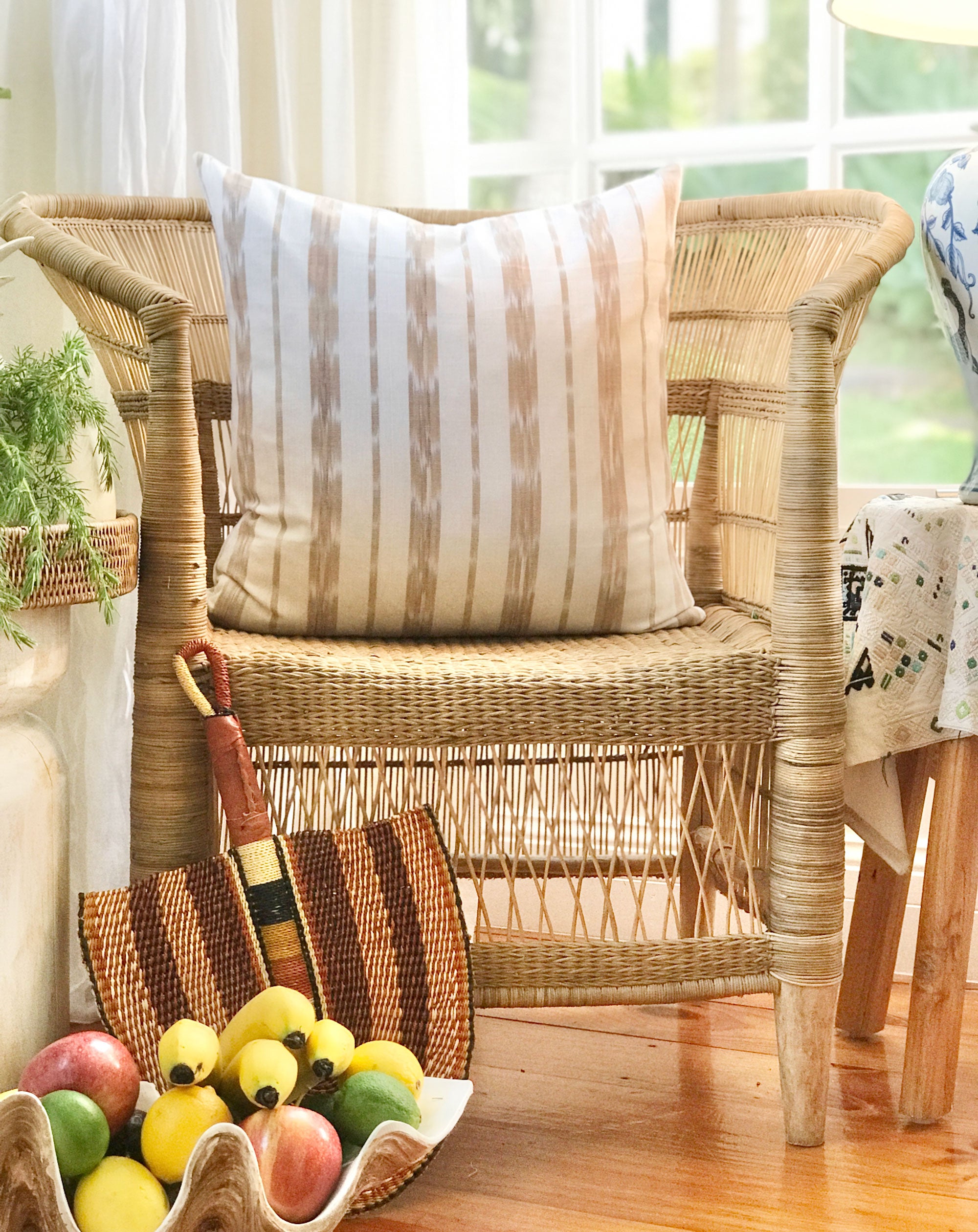 Handwoven Guatemala ikat pillow