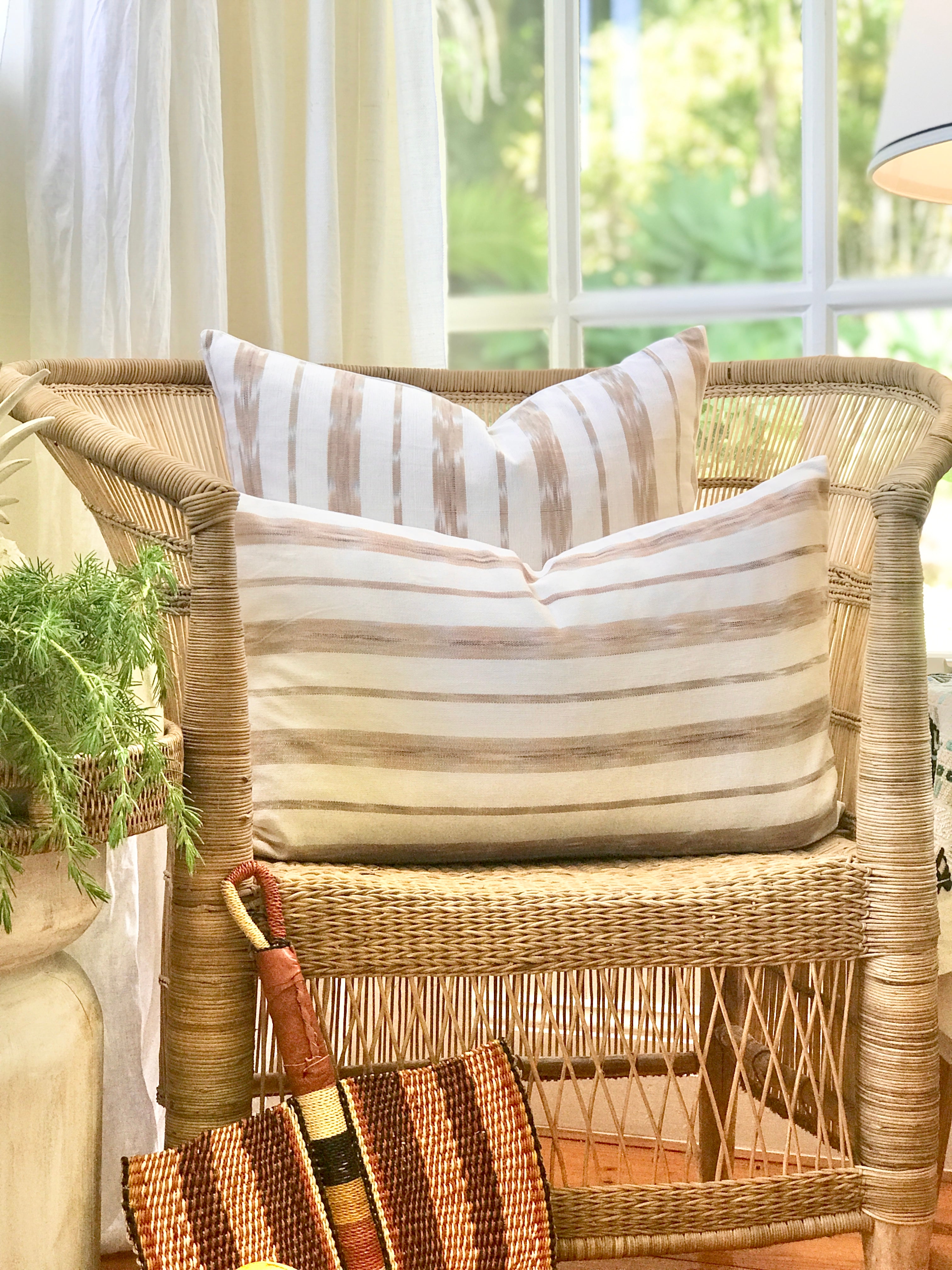 Handwoven Guatemala ikat pillow