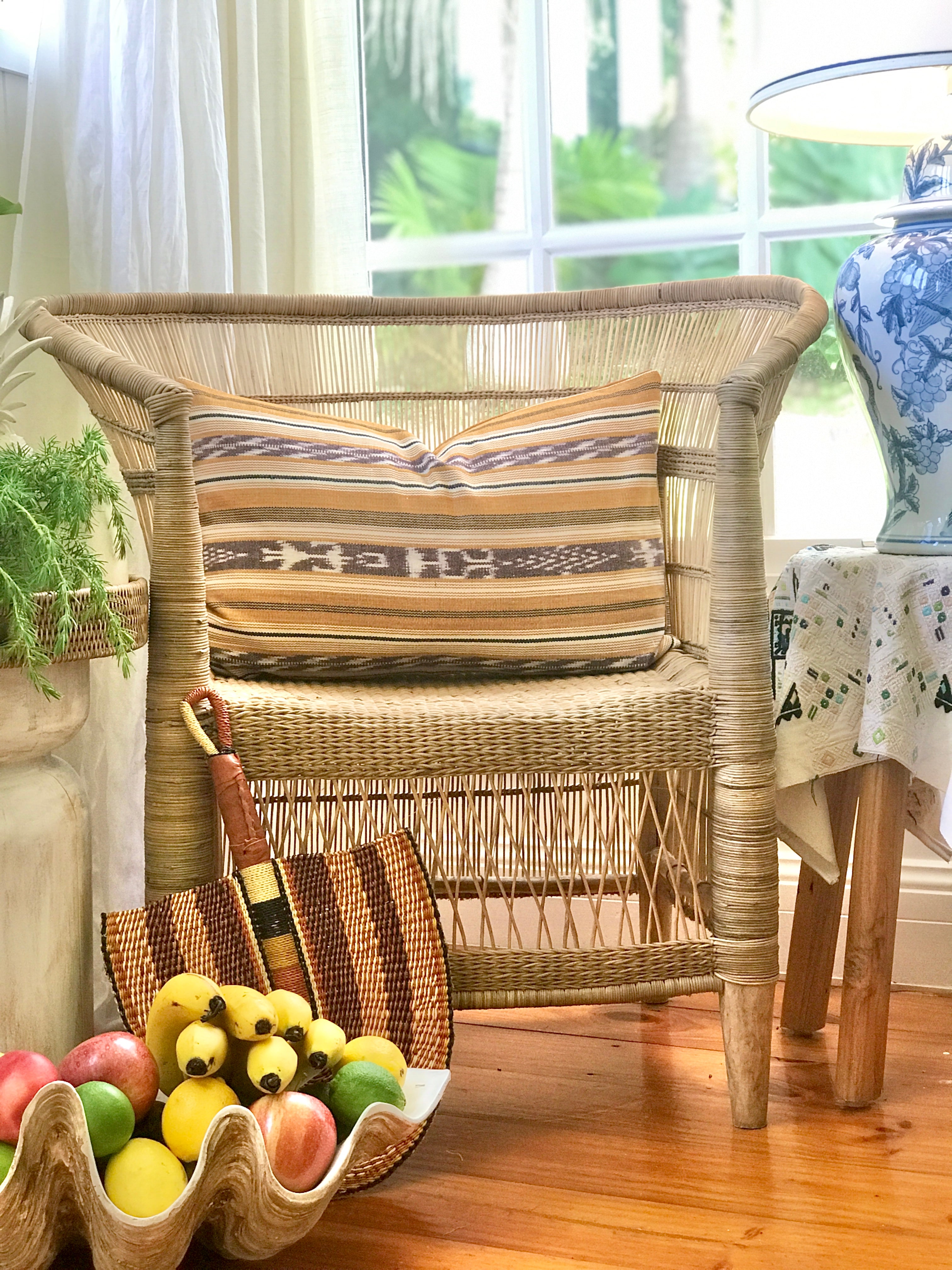 Handwoven Guatemala ikat pillow