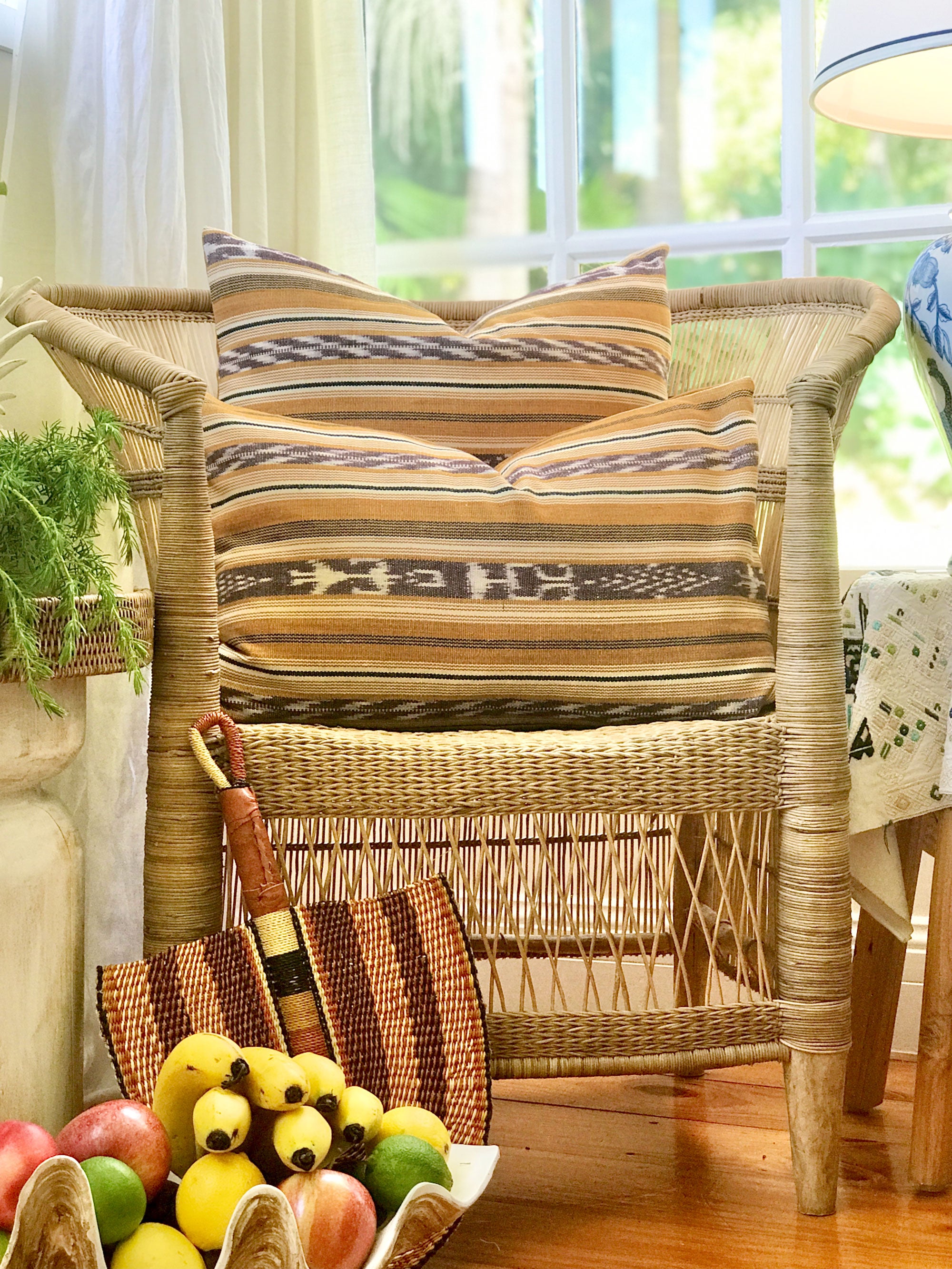 Handwoven Guatemala ikat pillow