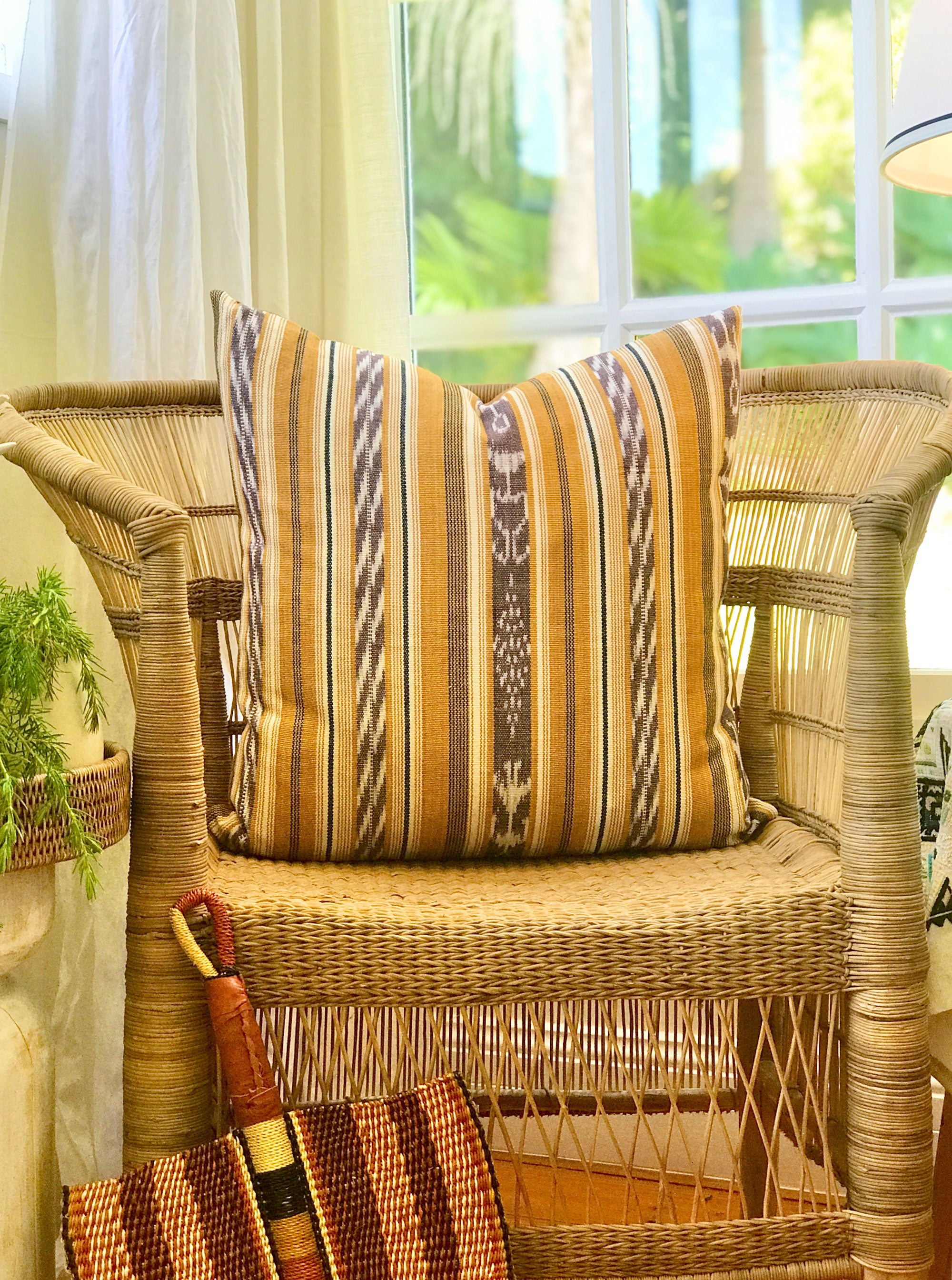 Golden Hour - Ikat Throw Pillow