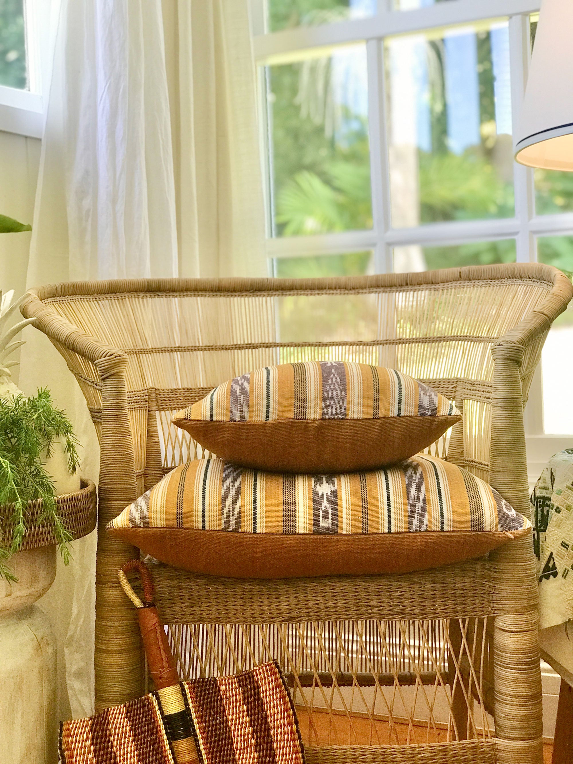 Golden Hour - Ikat Throw Pillow