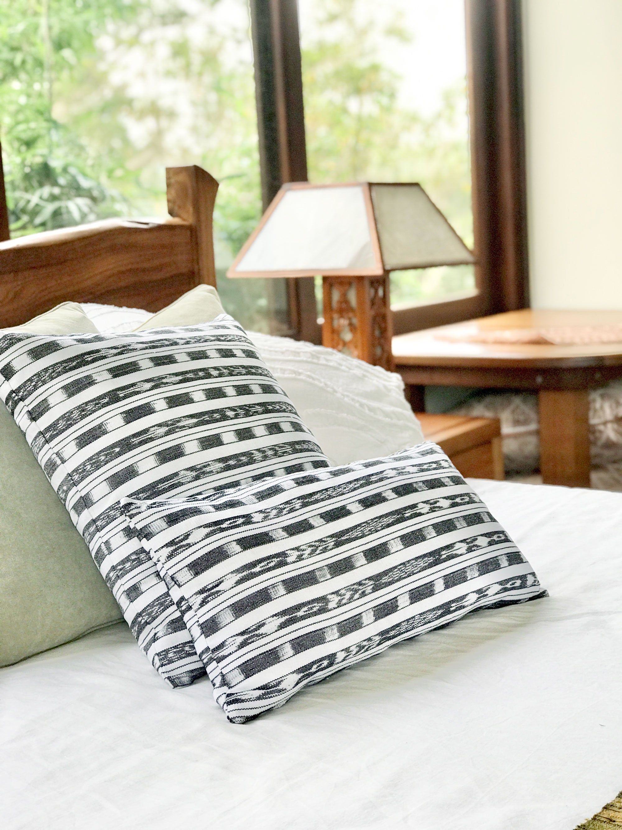 Handwoven Guatemala ikat pillow
