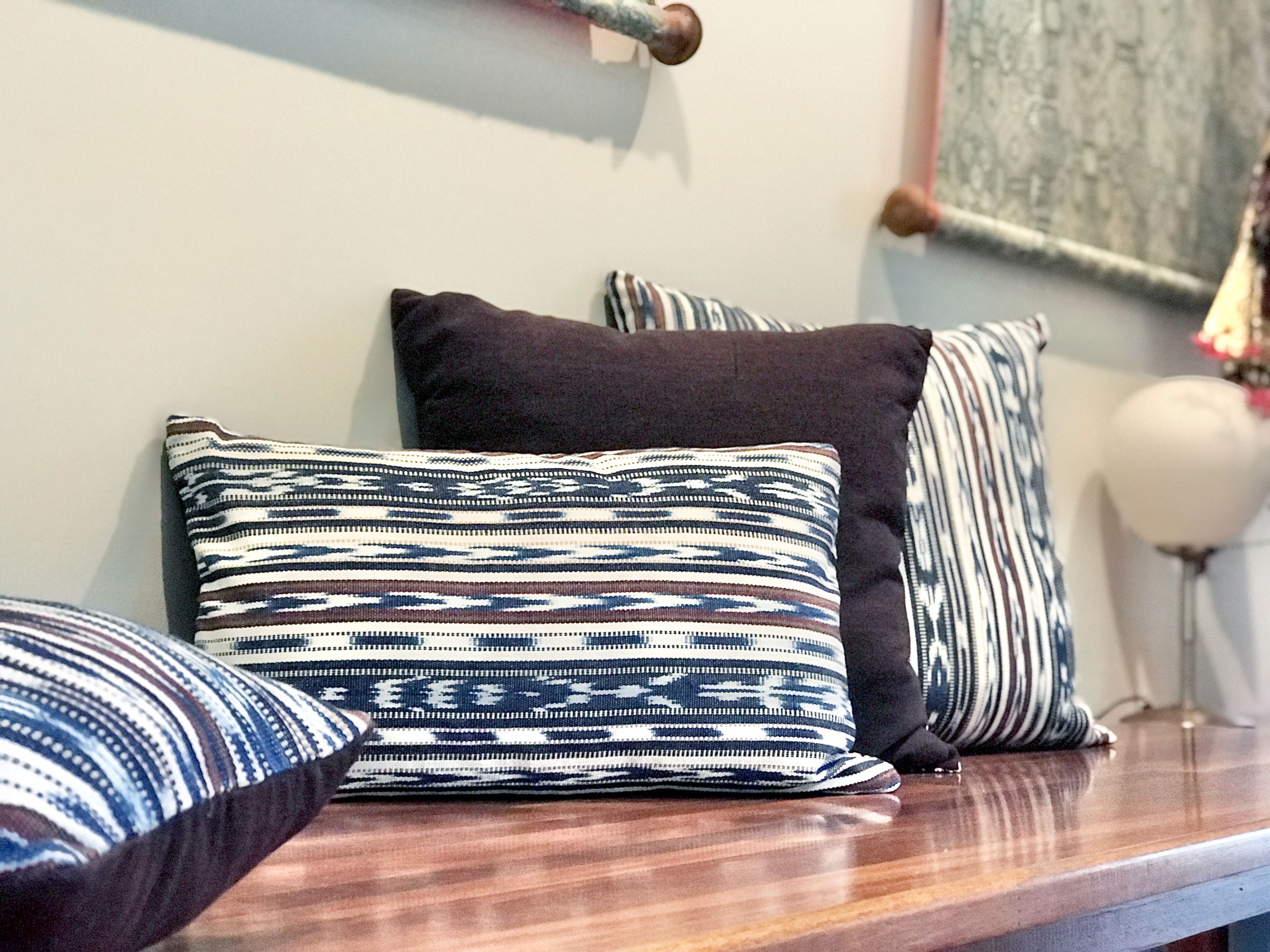 Handwoven Guatemala ikat pillow