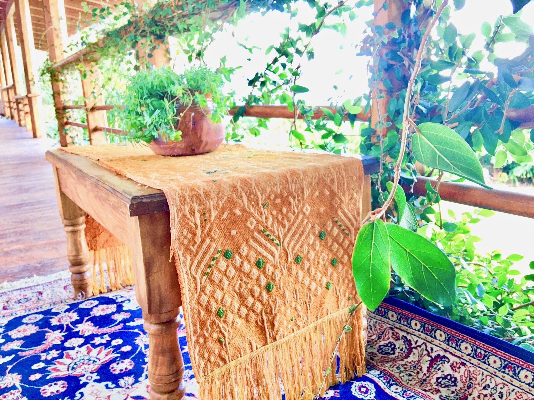 Guatemalan textiles, table runner - Lamour Artisans