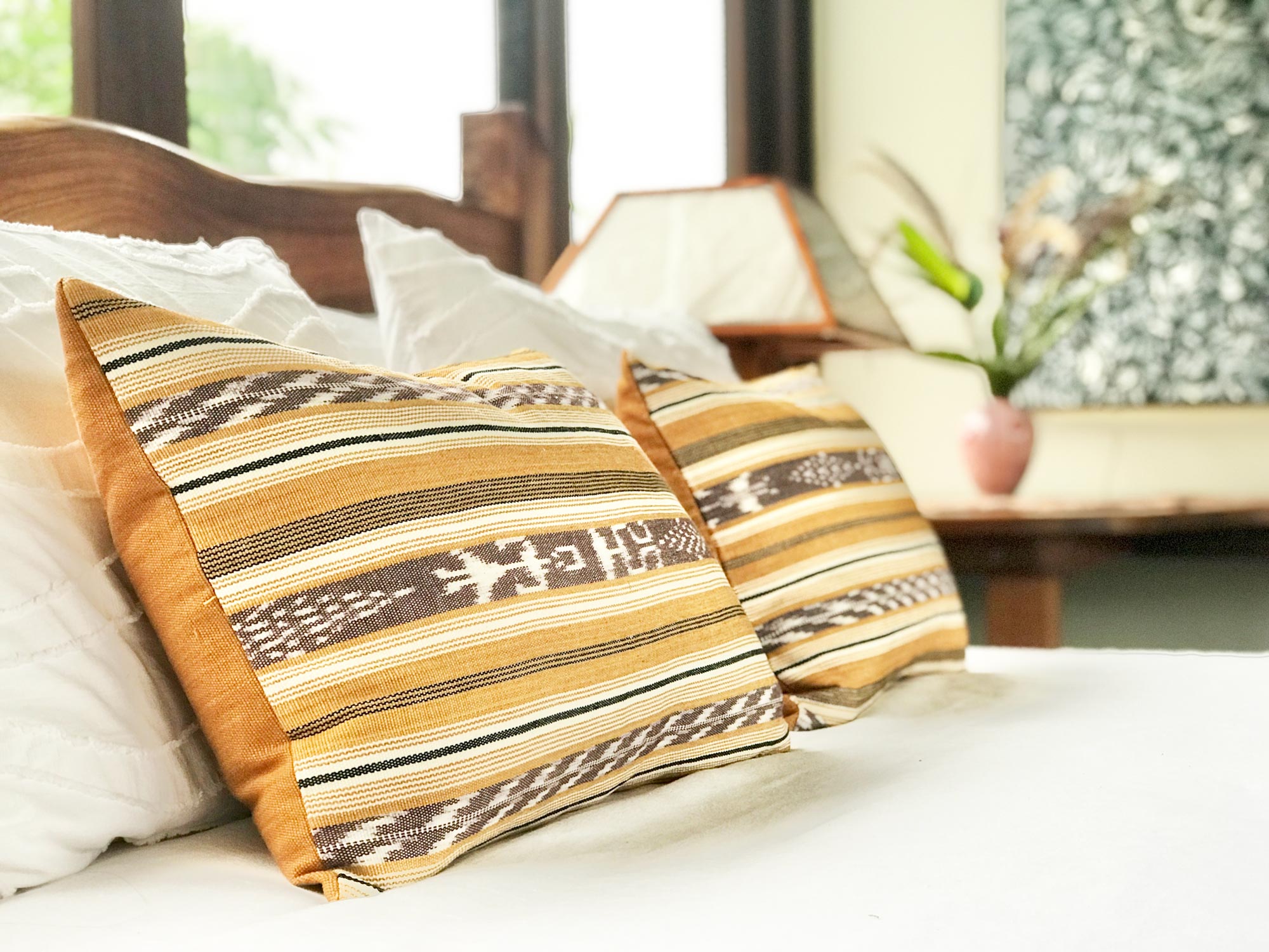 Handwoven Guatemala ikat pillow