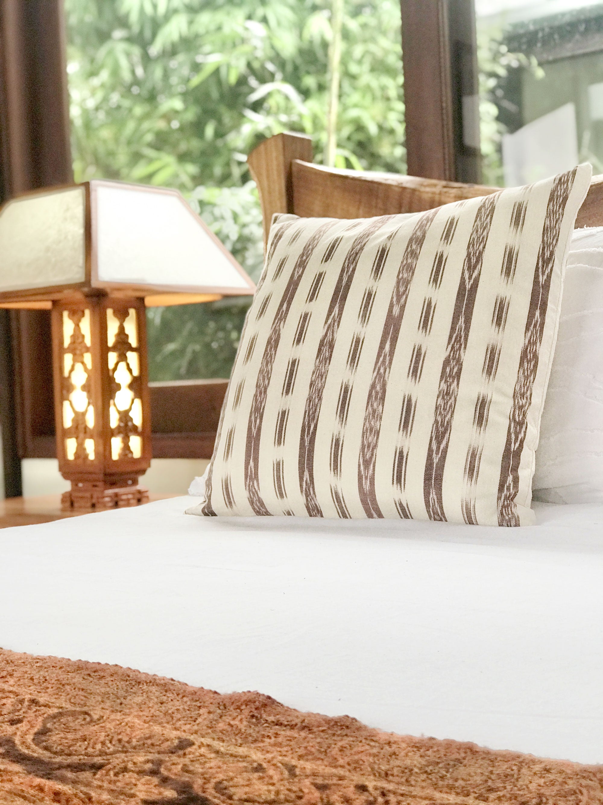 Handwoven Guatemala ikat pillow