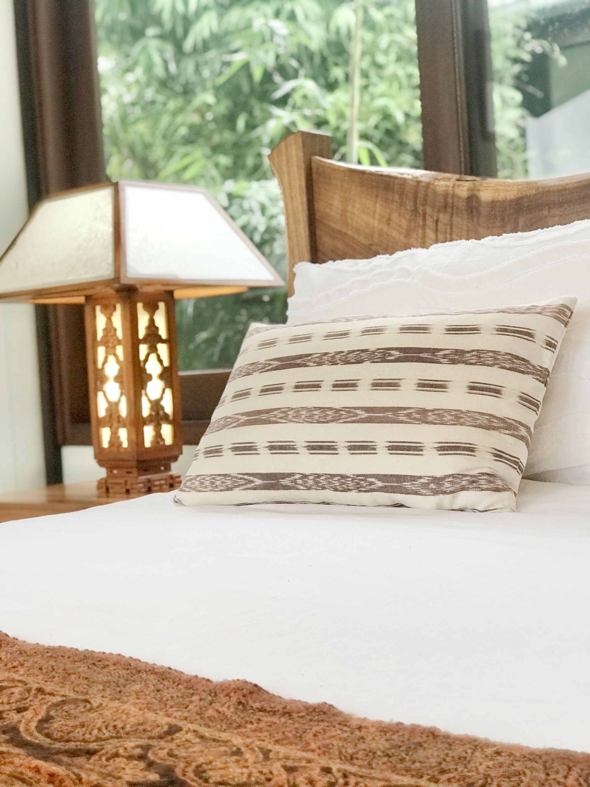 Handwoven Guatemala ikat pillow